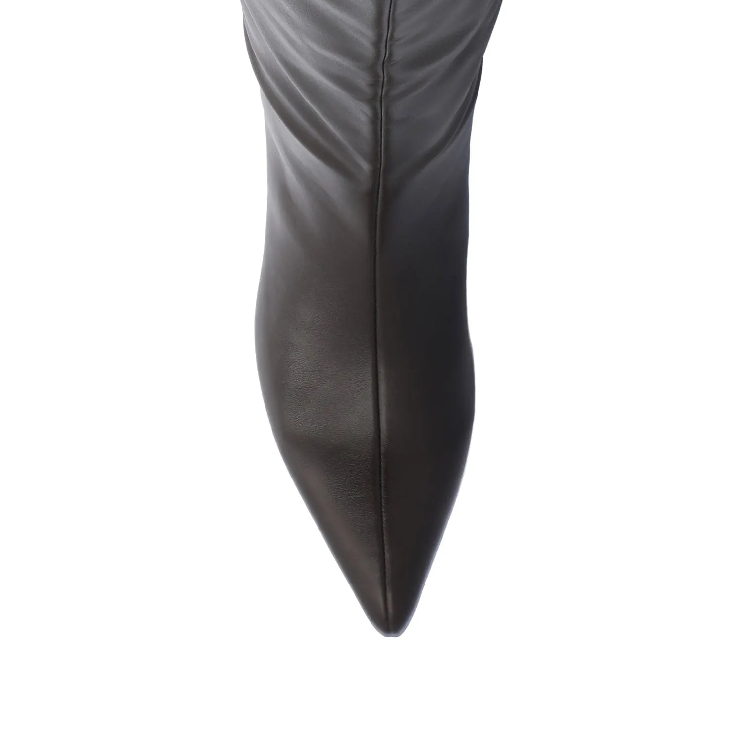 TULLIP KNEE HIGH BOOTS IN FAUX LEATHER forest vibe