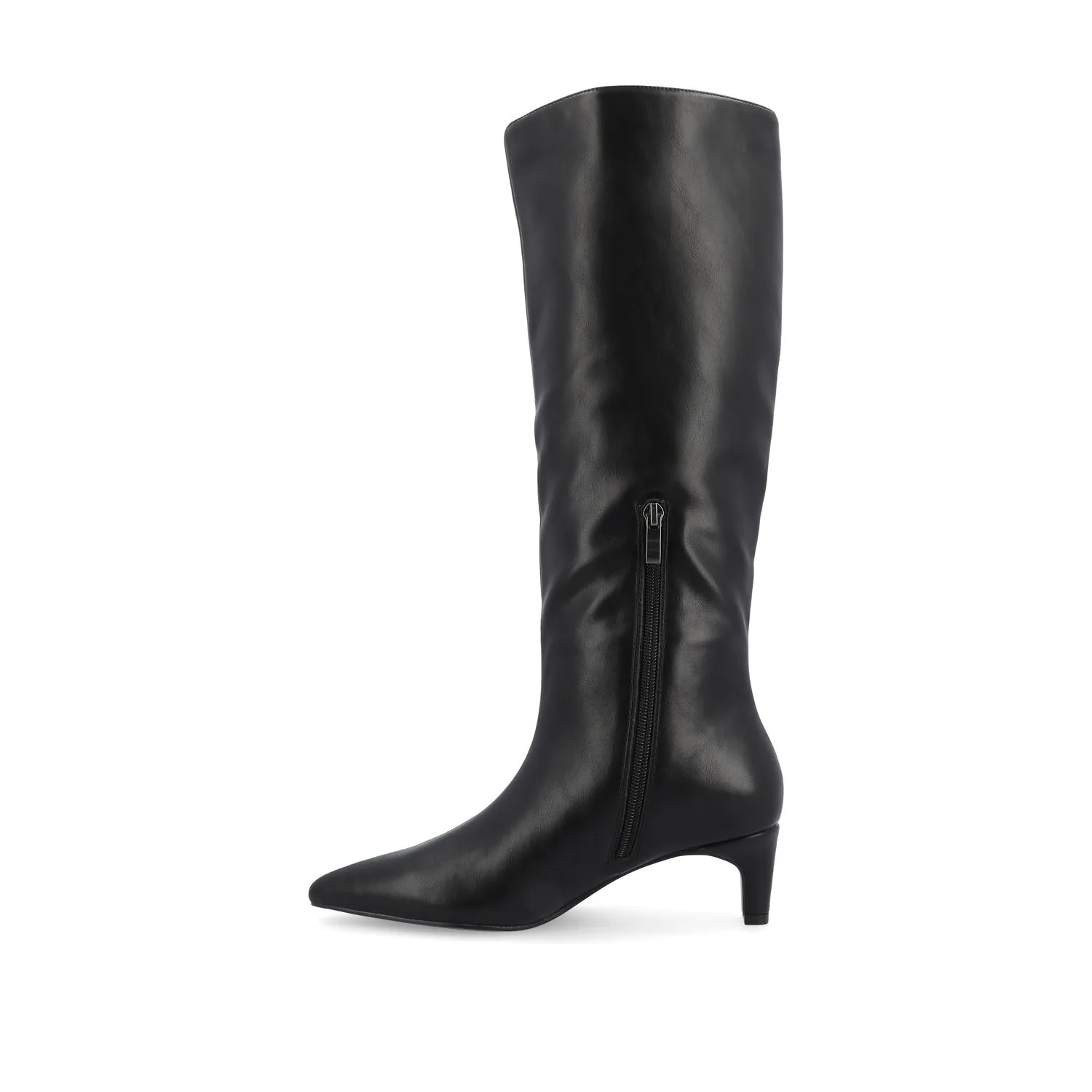 TULLIP KNEE HIGH BOOTS IN FAUX LEATHER forest vibe