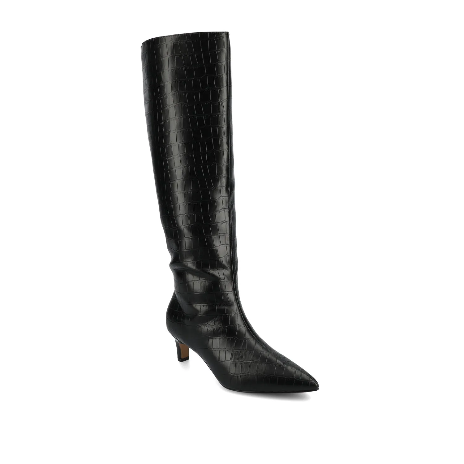 TULLIP KNEE HIGH BOOTS IN FAUX LEATHER forest vibe