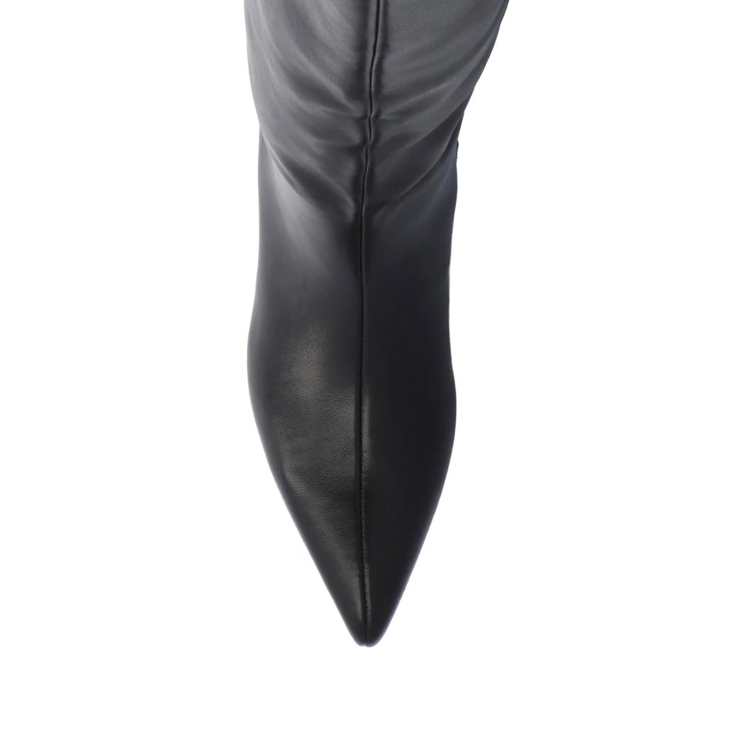 TULLIP KNEE HIGH BOOTS IN FAUX LEATHER forest vibe