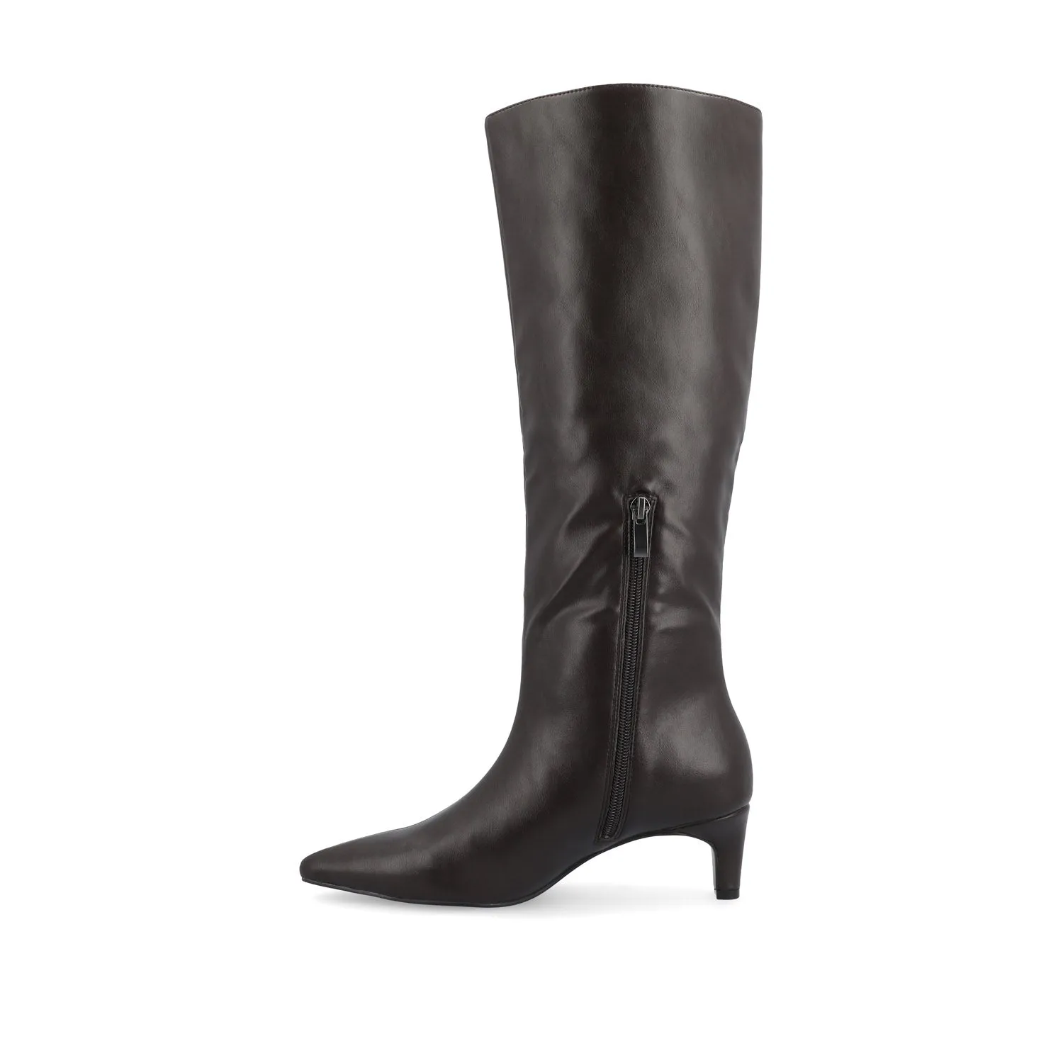 TULLIP KNEE HIGH BOOTS IN FAUX LEATHER forest vibe