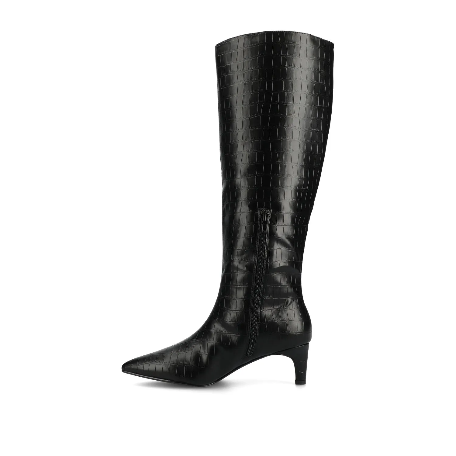 TULLIP KNEE HIGH BOOTS IN FAUX LEATHER forest vibe