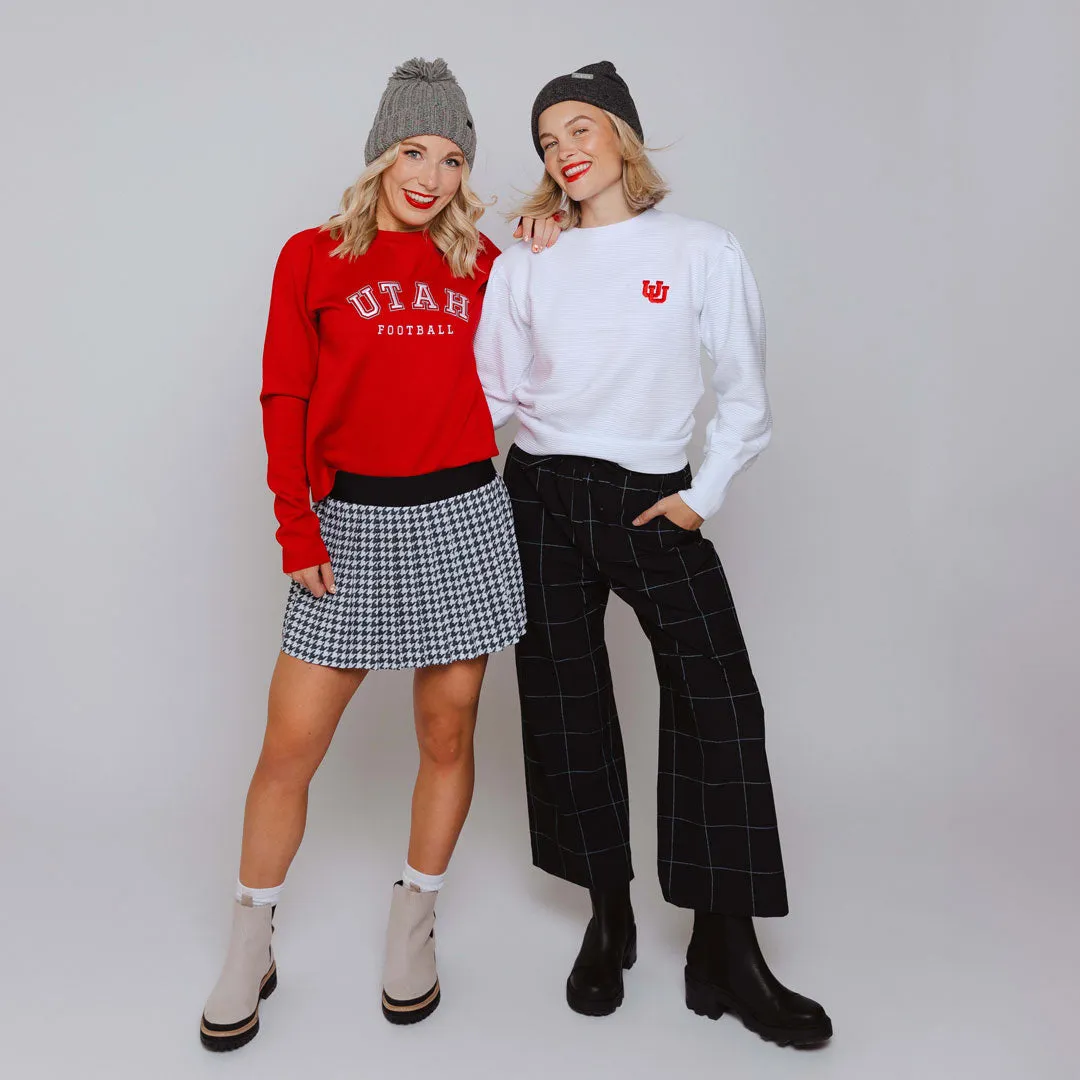 Utah Atlas Ribbed Sweater, White calm base