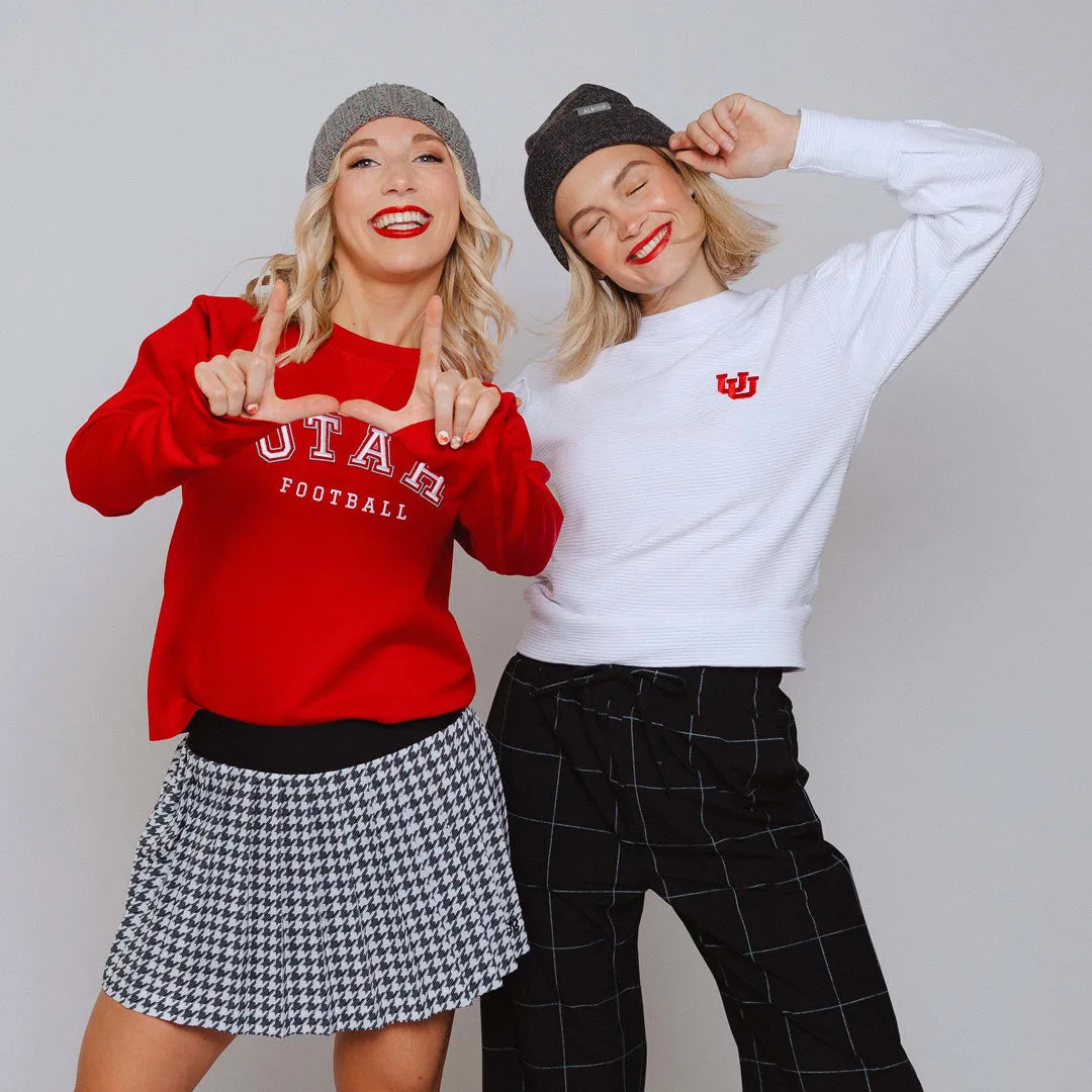 Utah Atlas Ribbed Sweater, White calm base