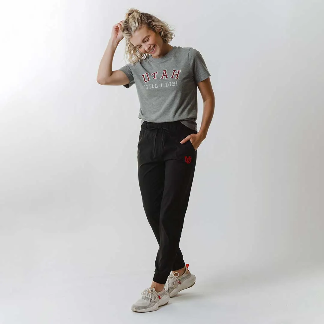 Utah Boyfriend Tee, Grey Till I Die white safe