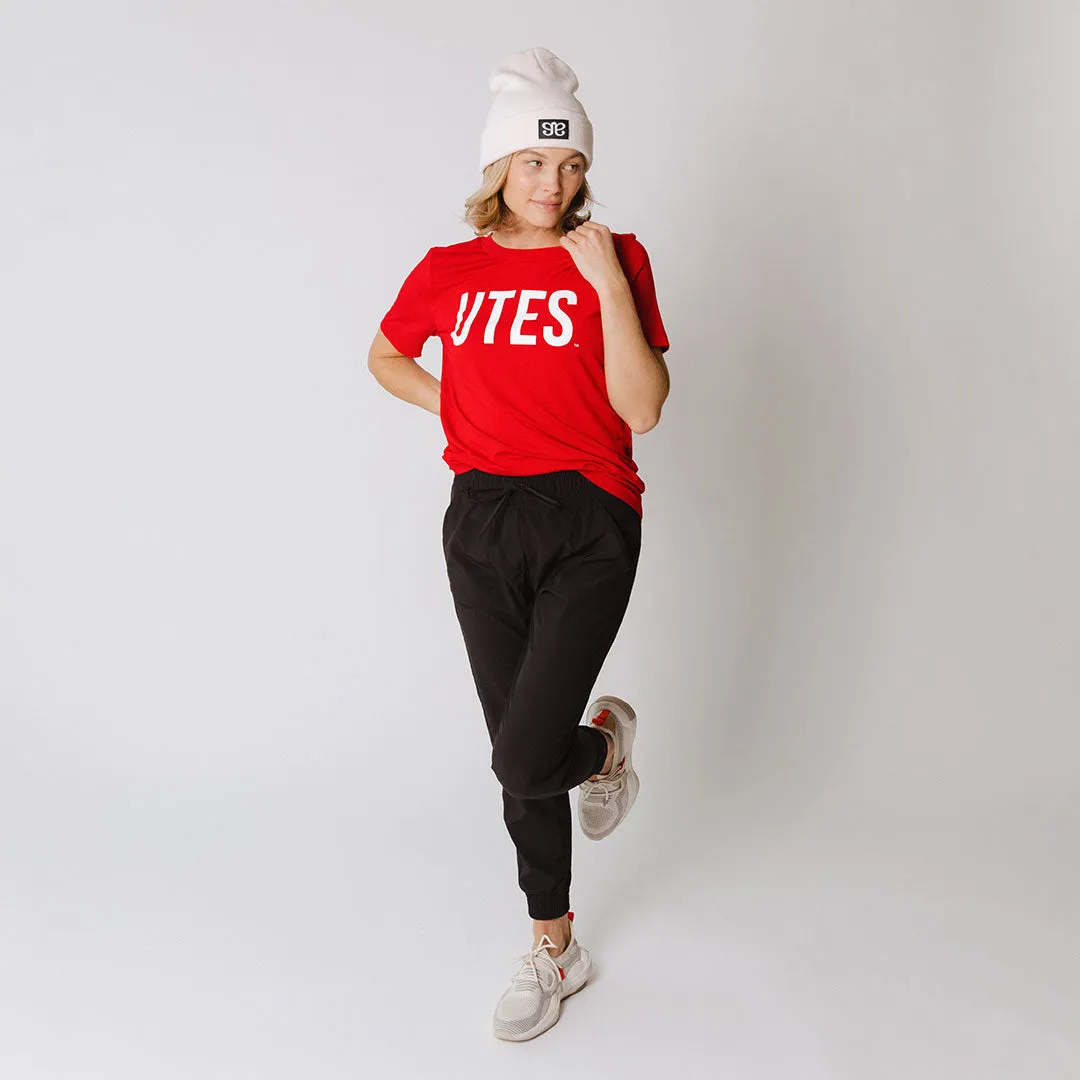 Utah Boyfriend Tee, Red Utes brunch fit