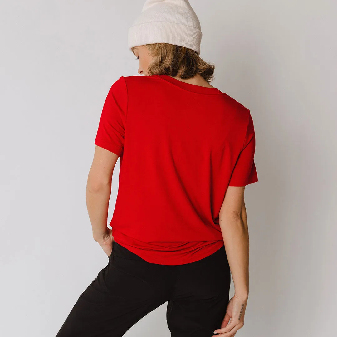 Utah Boyfriend Tee, Red Utes brunch fit