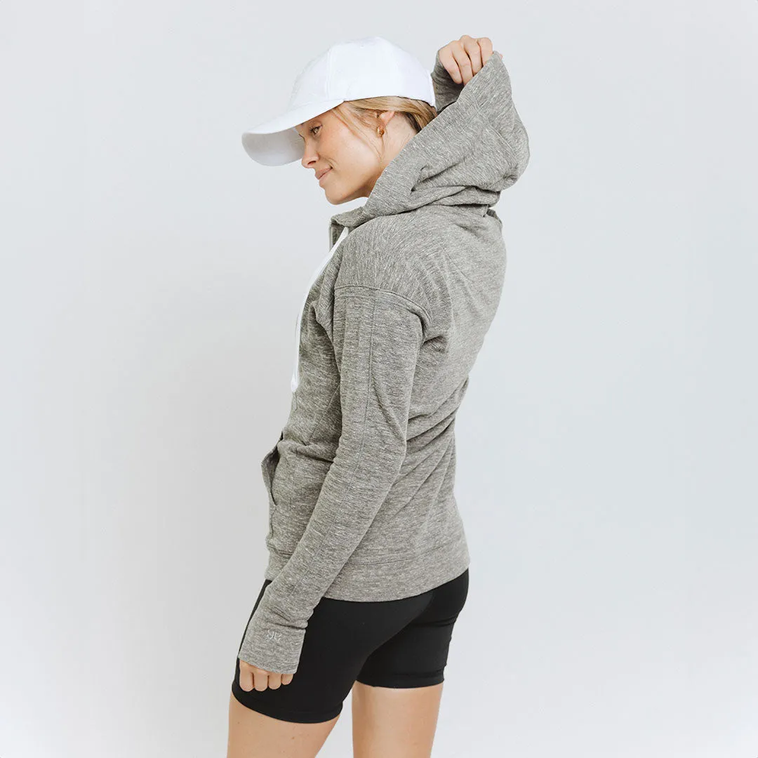 Utah Campus Zip-Up, Heather Grey soft touch