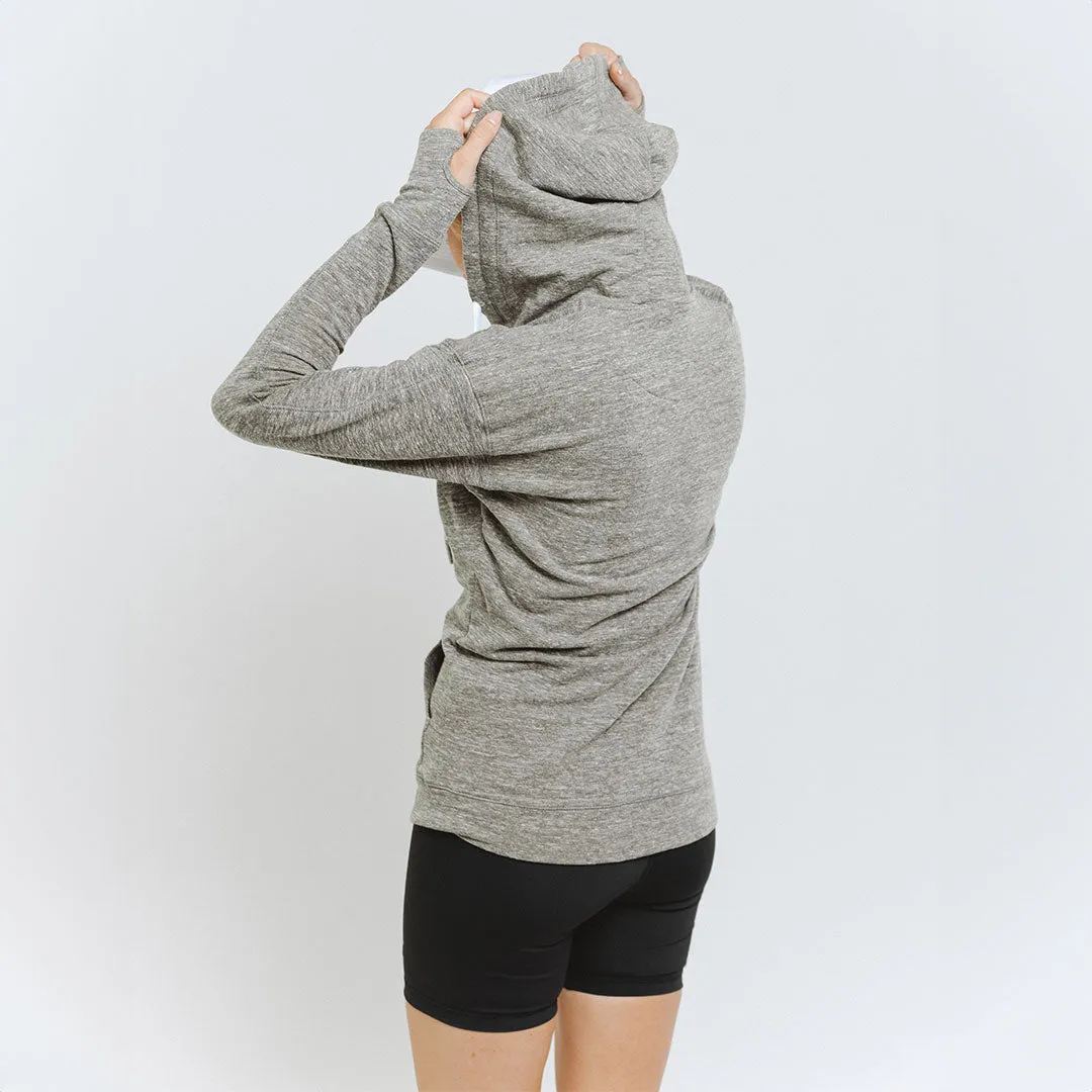 Utah Campus Zip-Up, Heather Grey soft touch