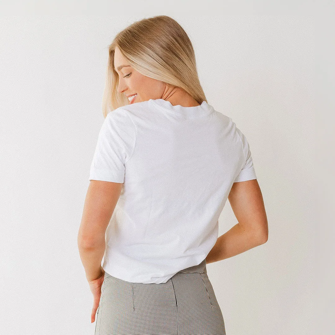Utah Embroidered Boyfriend Tee, White Football weekend chill