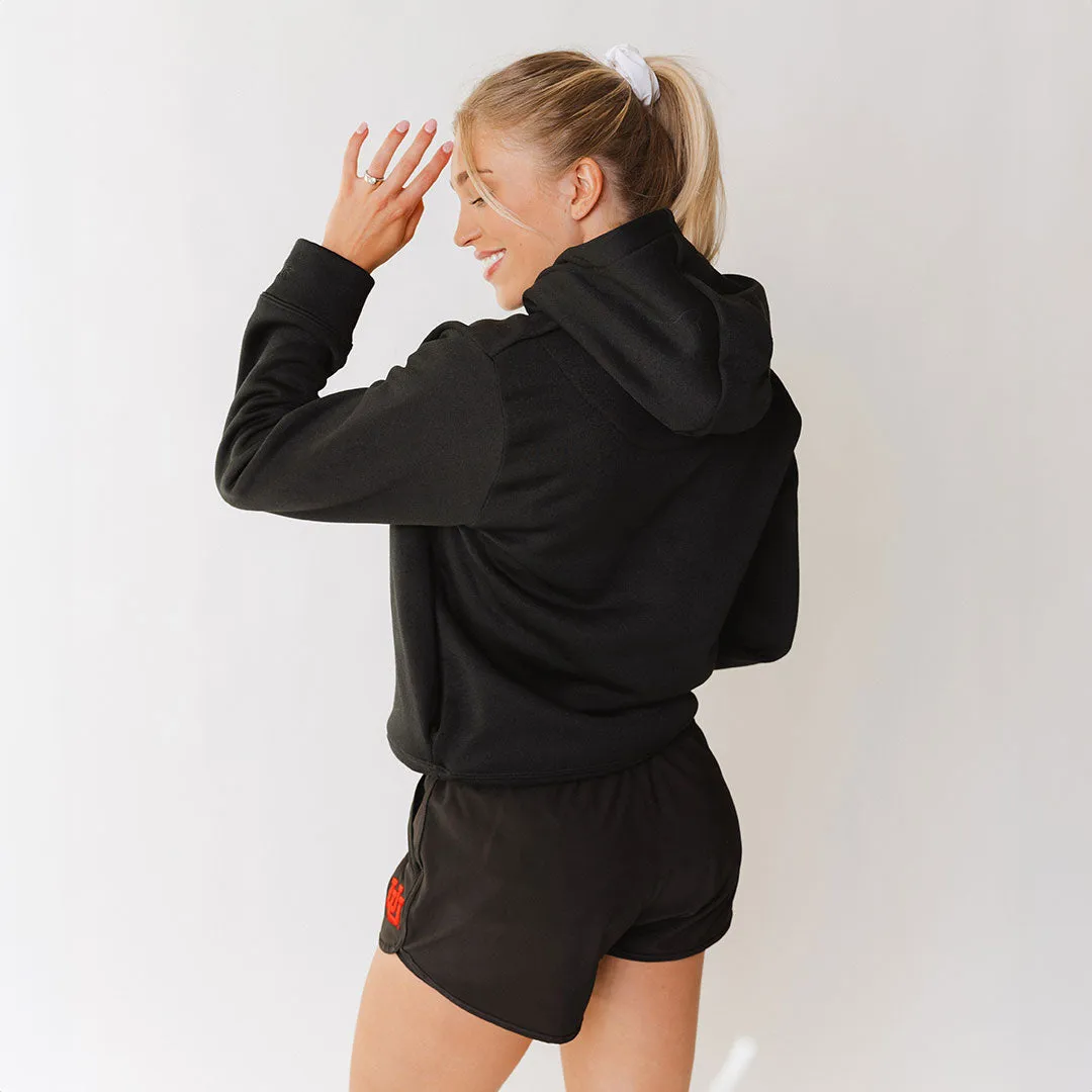 Utah Embroidered Dorm Hoodie, Black UU laid back