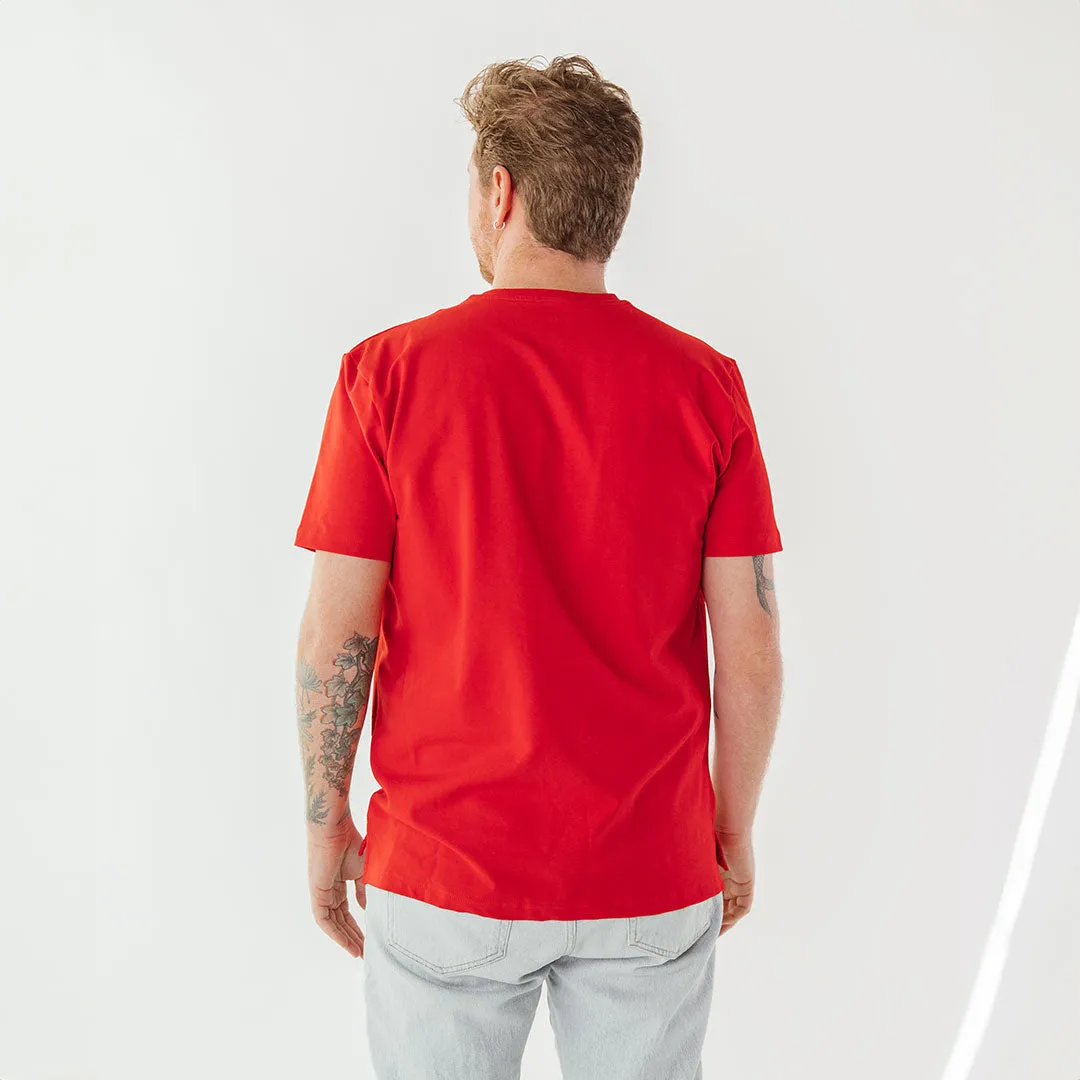 Utah Men's Classic Tee, Crimson Feather wide pant