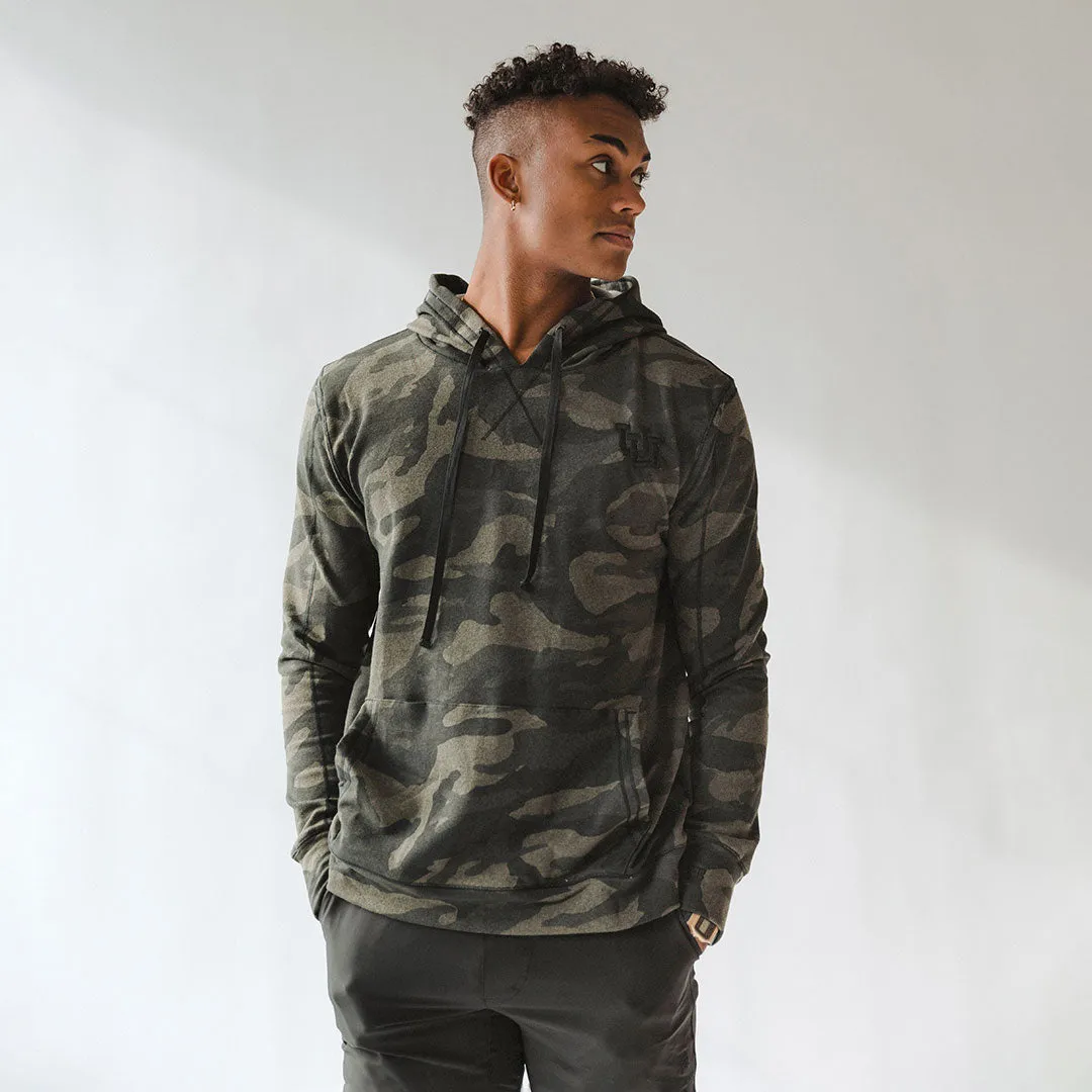 Utah Men's Hoodie, Green Camo dusk look