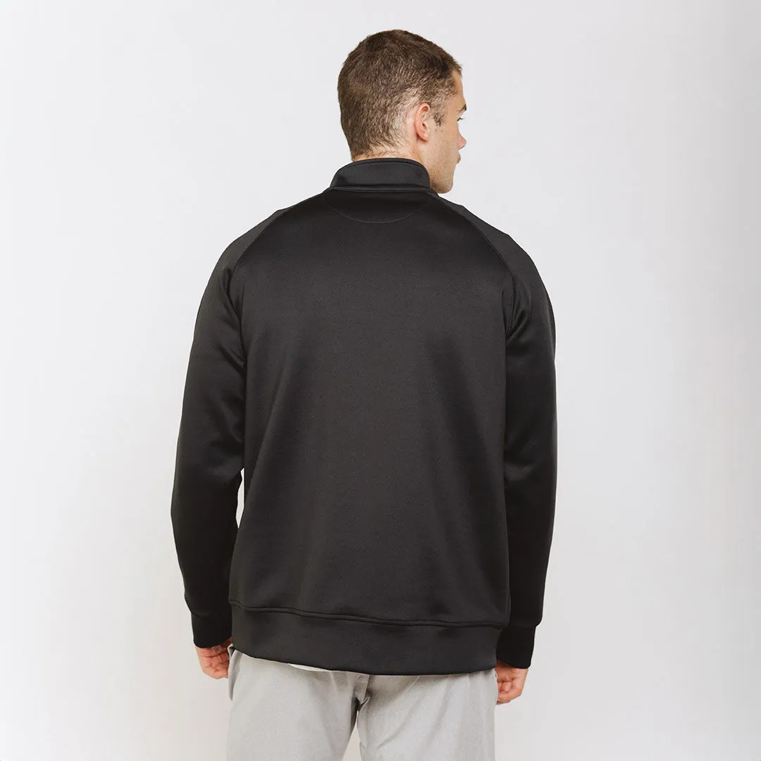 Utah Men's Oxford Zip-Up, Black solo wear