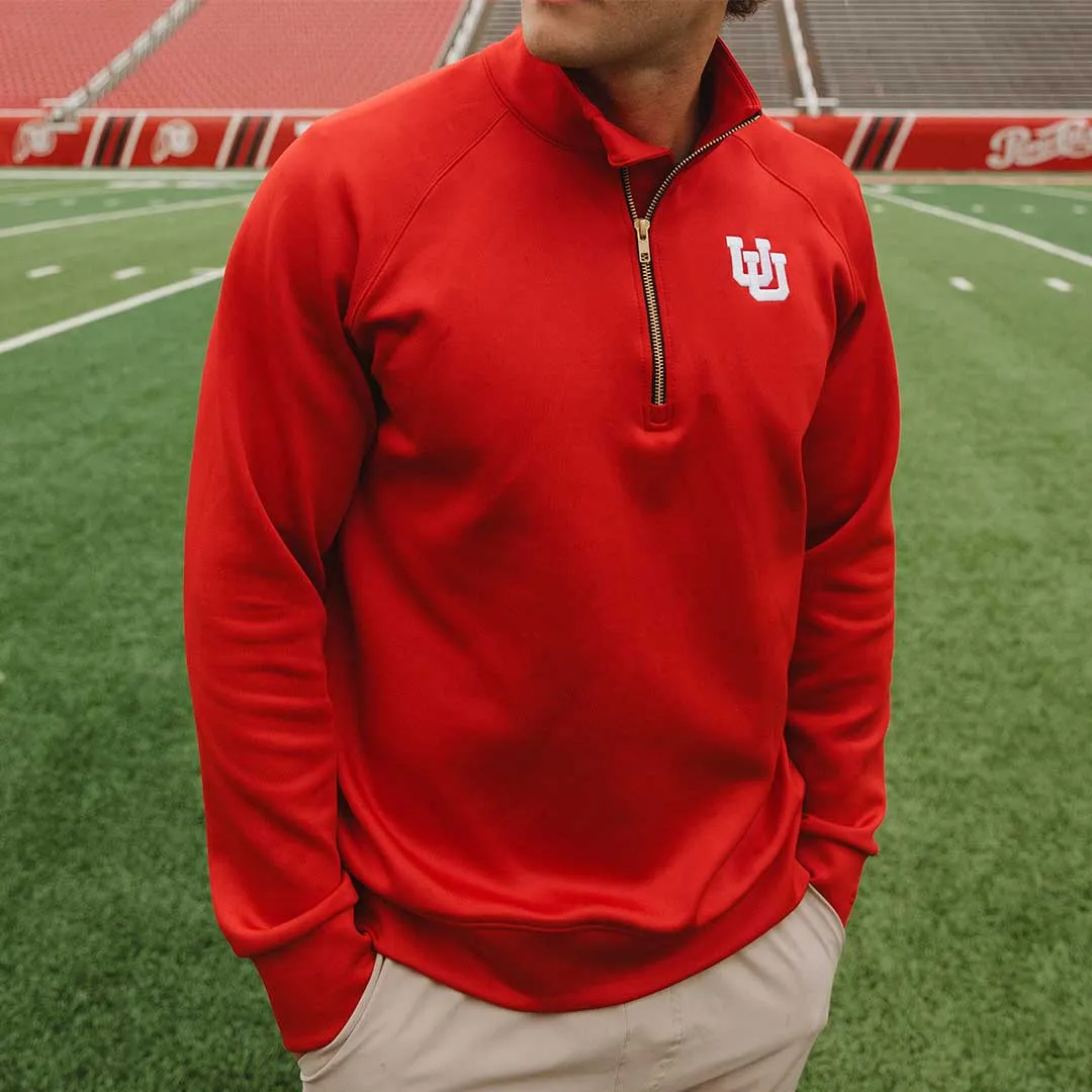Utah Men's Oxford Zip-Up, Crimson layer light
