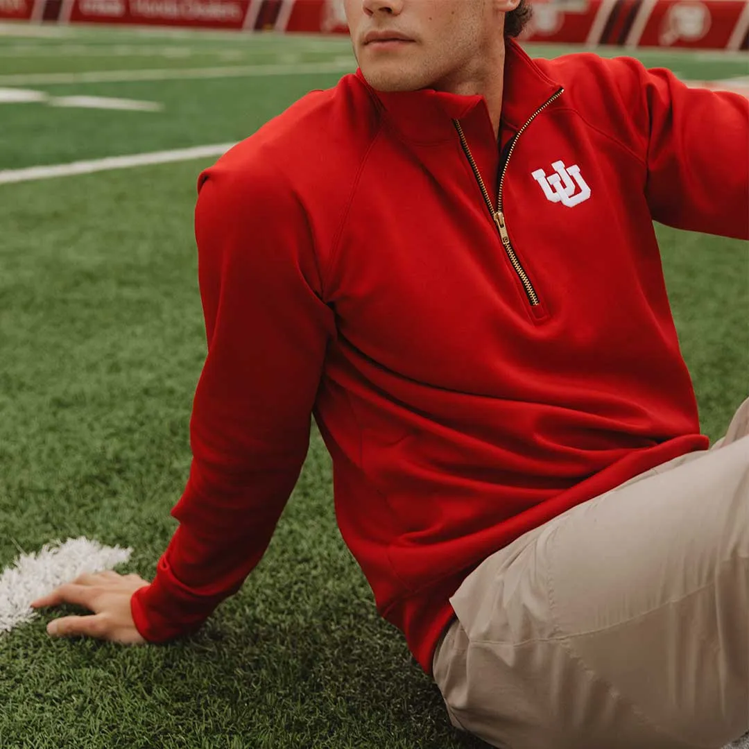 Utah Men's Oxford Zip-Up, Crimson layer light