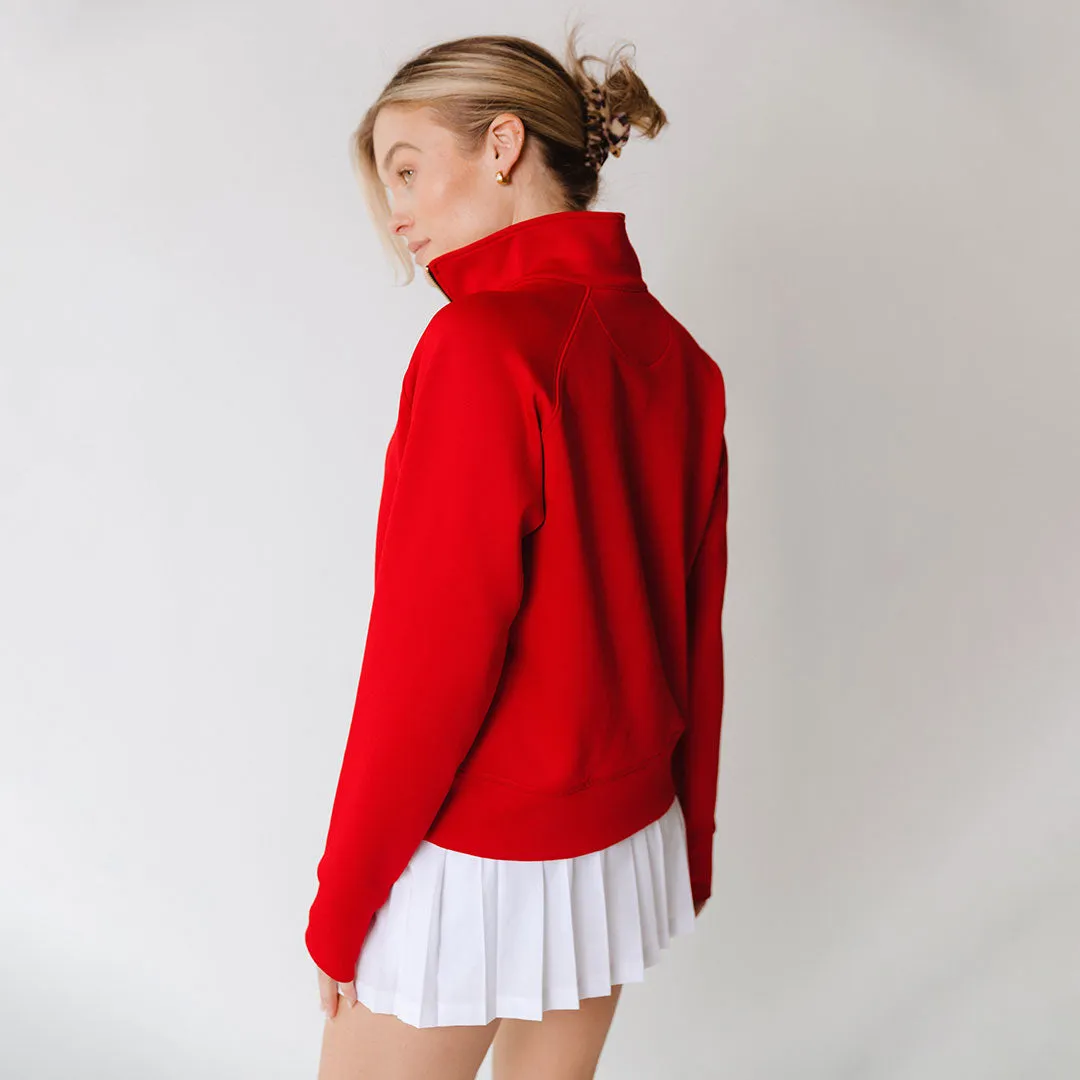 Utah Oxford Zip-Up, Crimson graphic pop