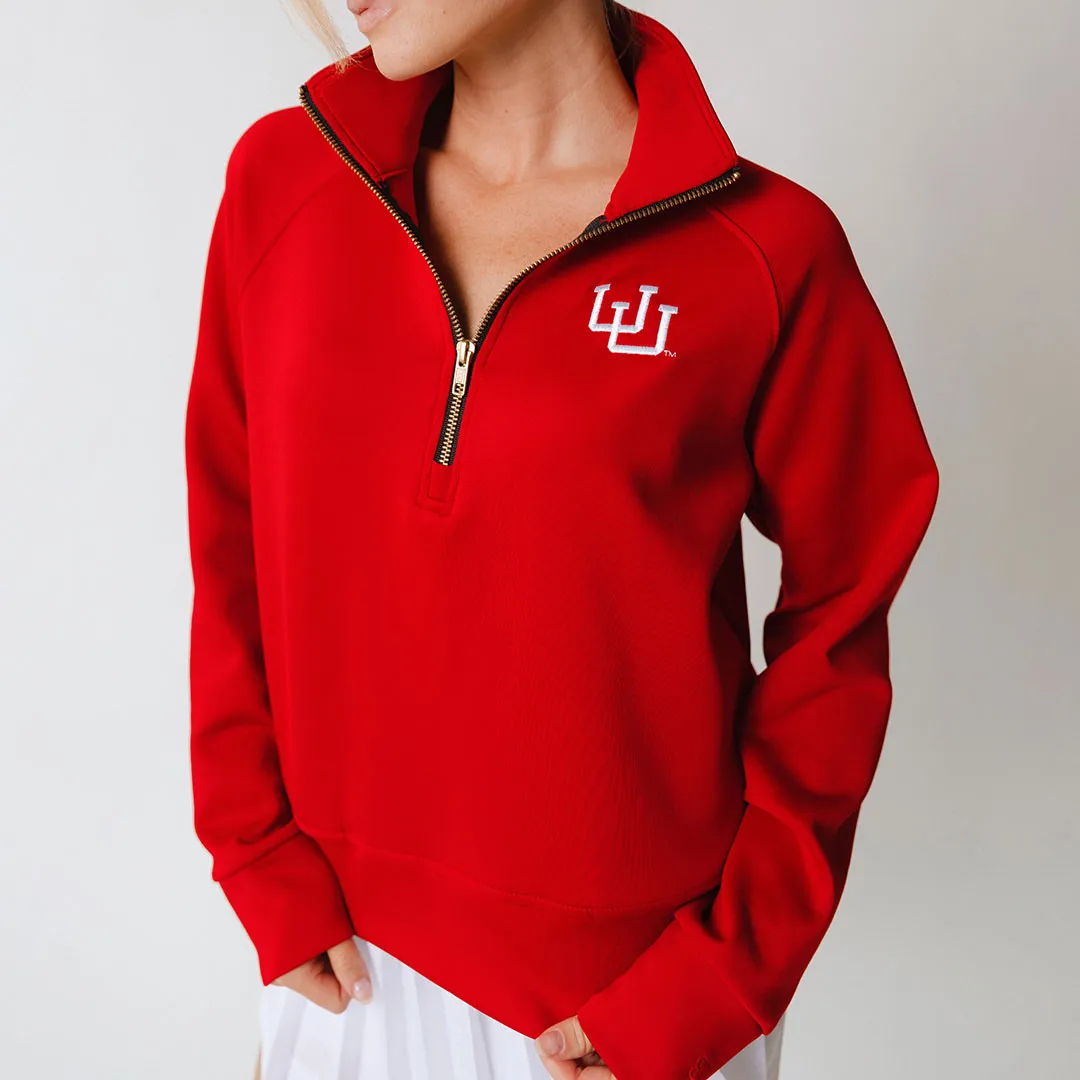 Utah Oxford Zip-Up, Crimson graphic pop