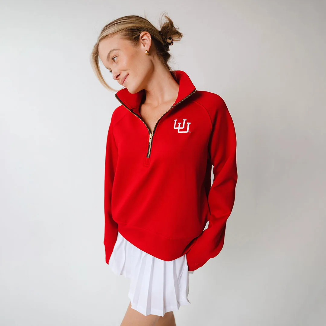 Utah Oxford Zip-Up, Crimson graphic pop