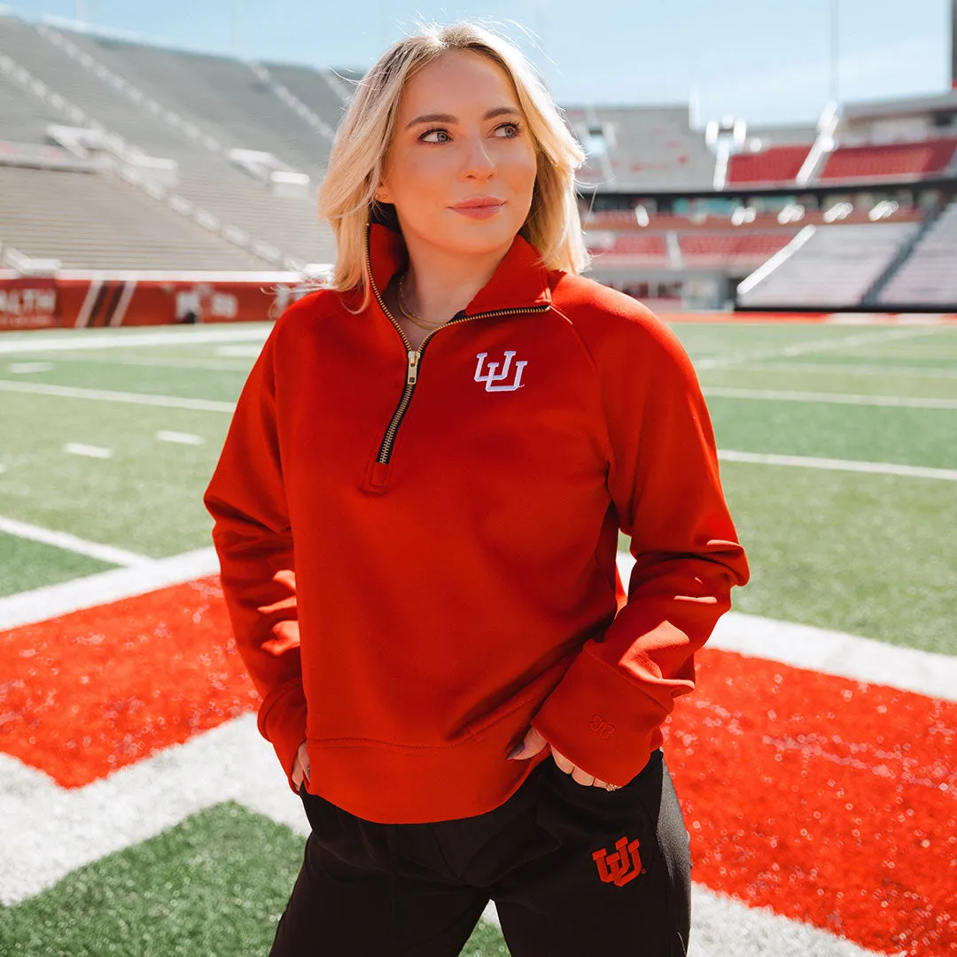 Utah Oxford Zip-Up, Crimson graphic pop