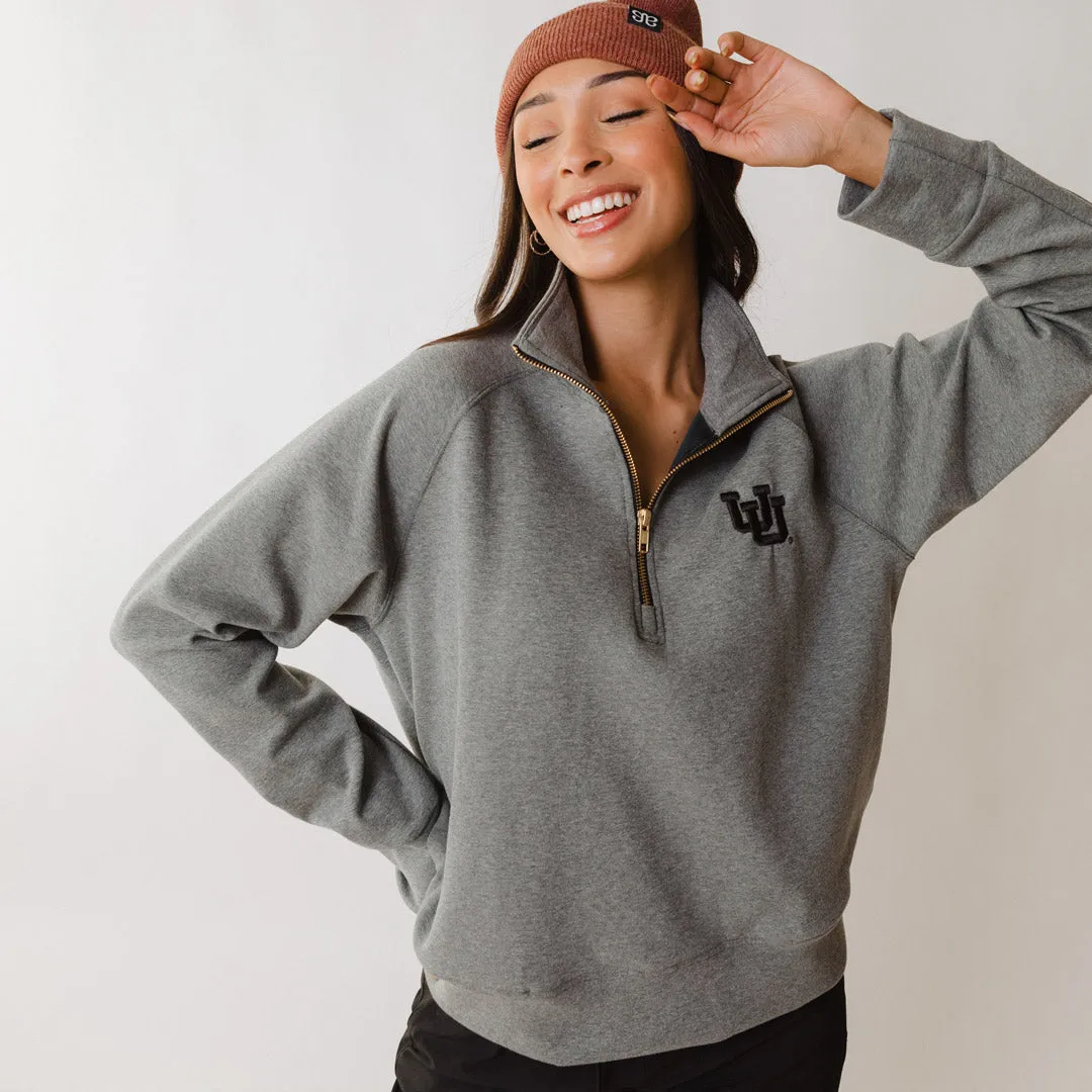 Utah Oxford Zip-Up, Grey skin hug