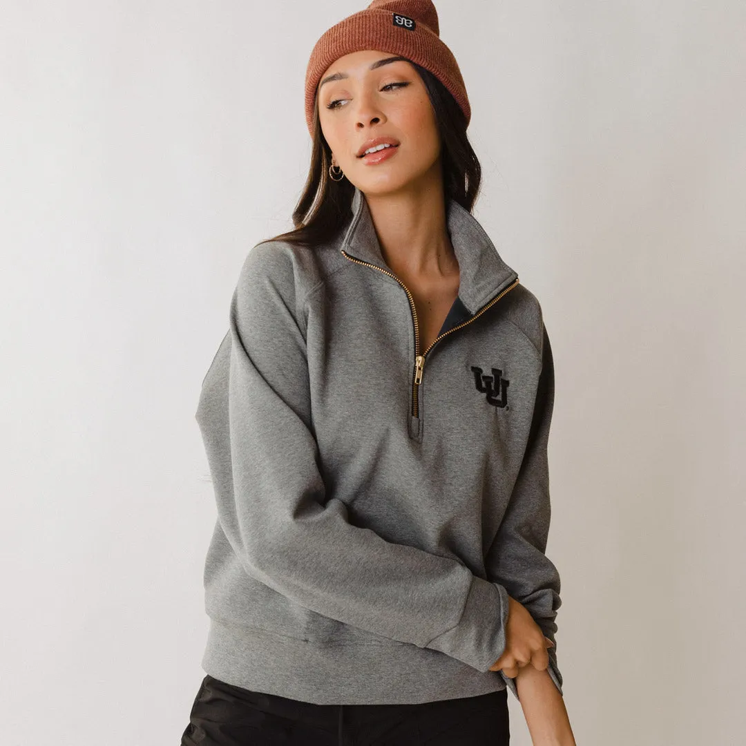Utah Oxford Zip-Up, Grey skin hug