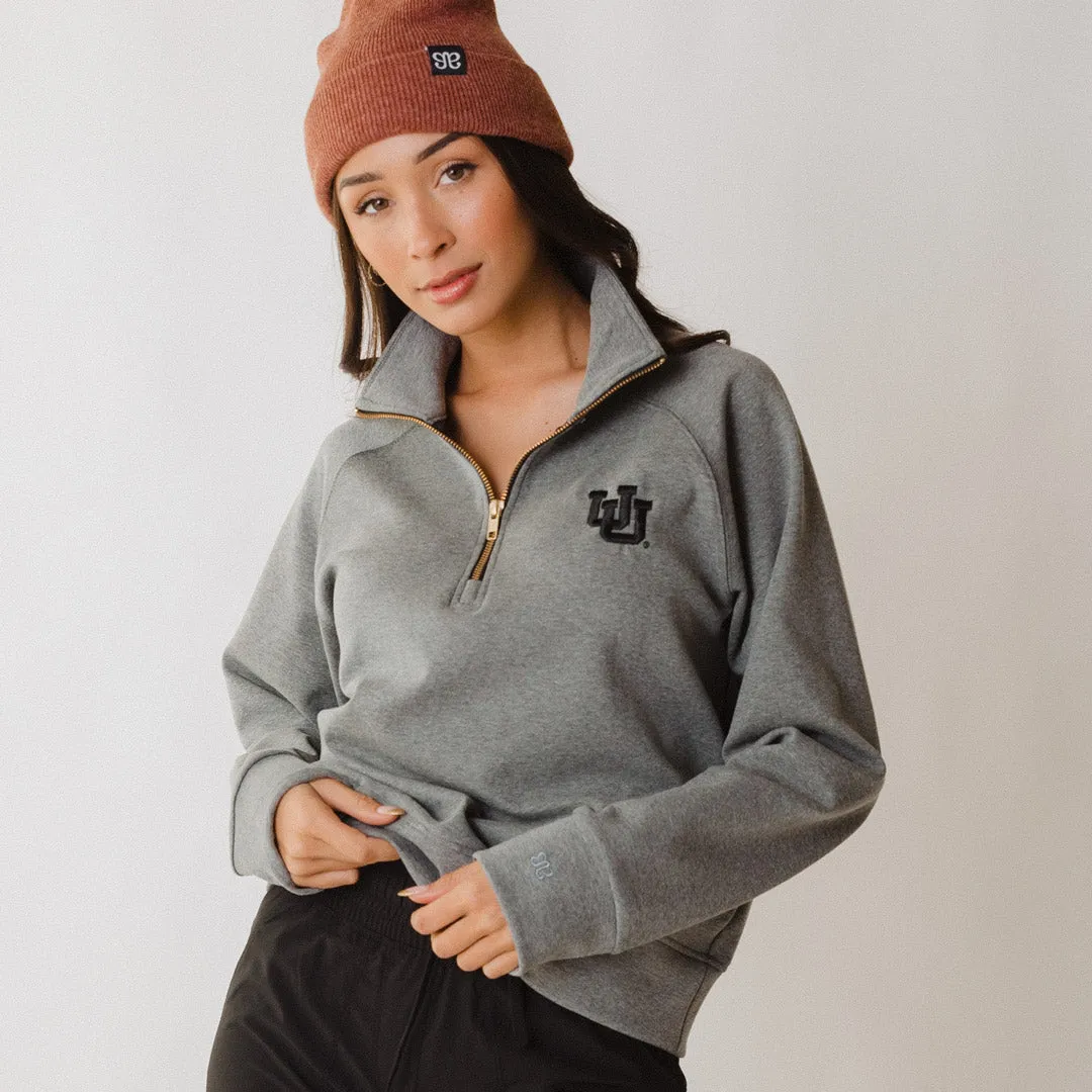 Utah Oxford Zip-Up, Grey skin hug