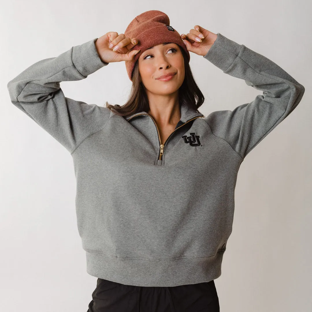 Utah Oxford Zip-Up, Grey skin hug