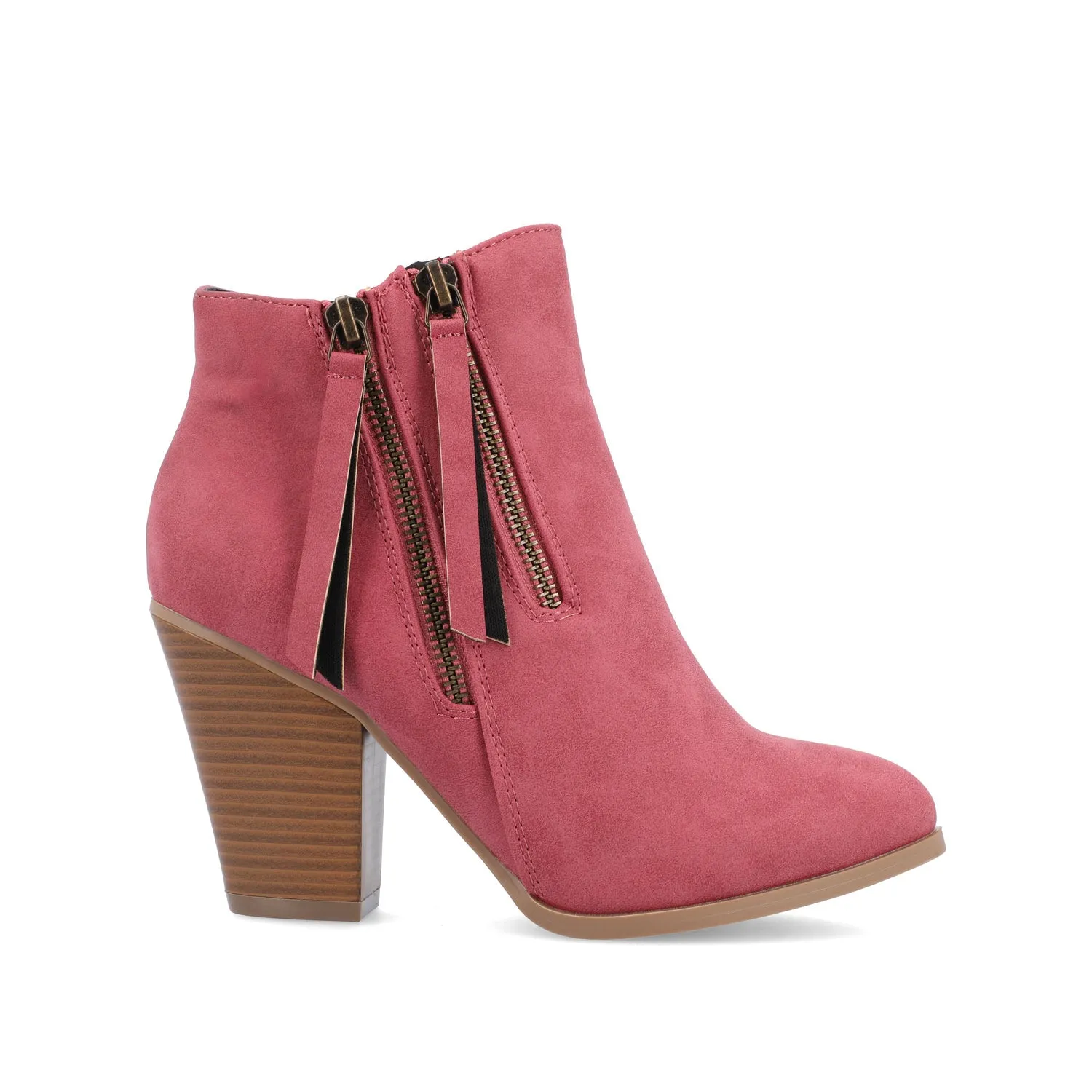 VALLY ZIP-UP BOOTIES IN FAUX LEATHER ride easy