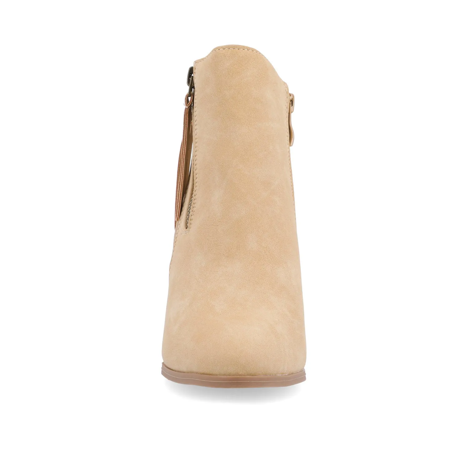 VALLY ZIP-UP BOOTIES IN FAUX LEATHER ride easy
