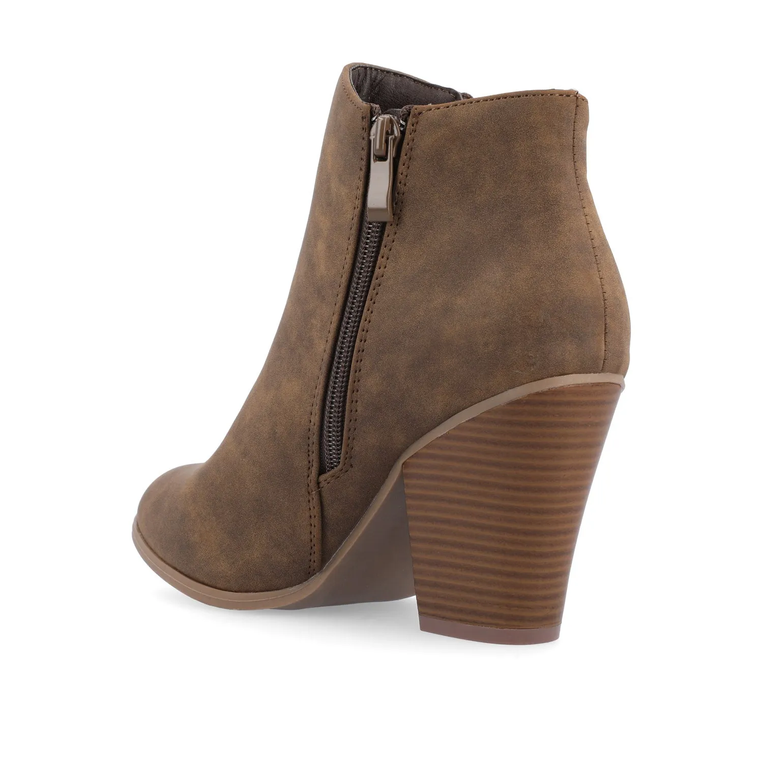 VALLY ZIP-UP BOOTIES IN FAUX LEATHER ride easy