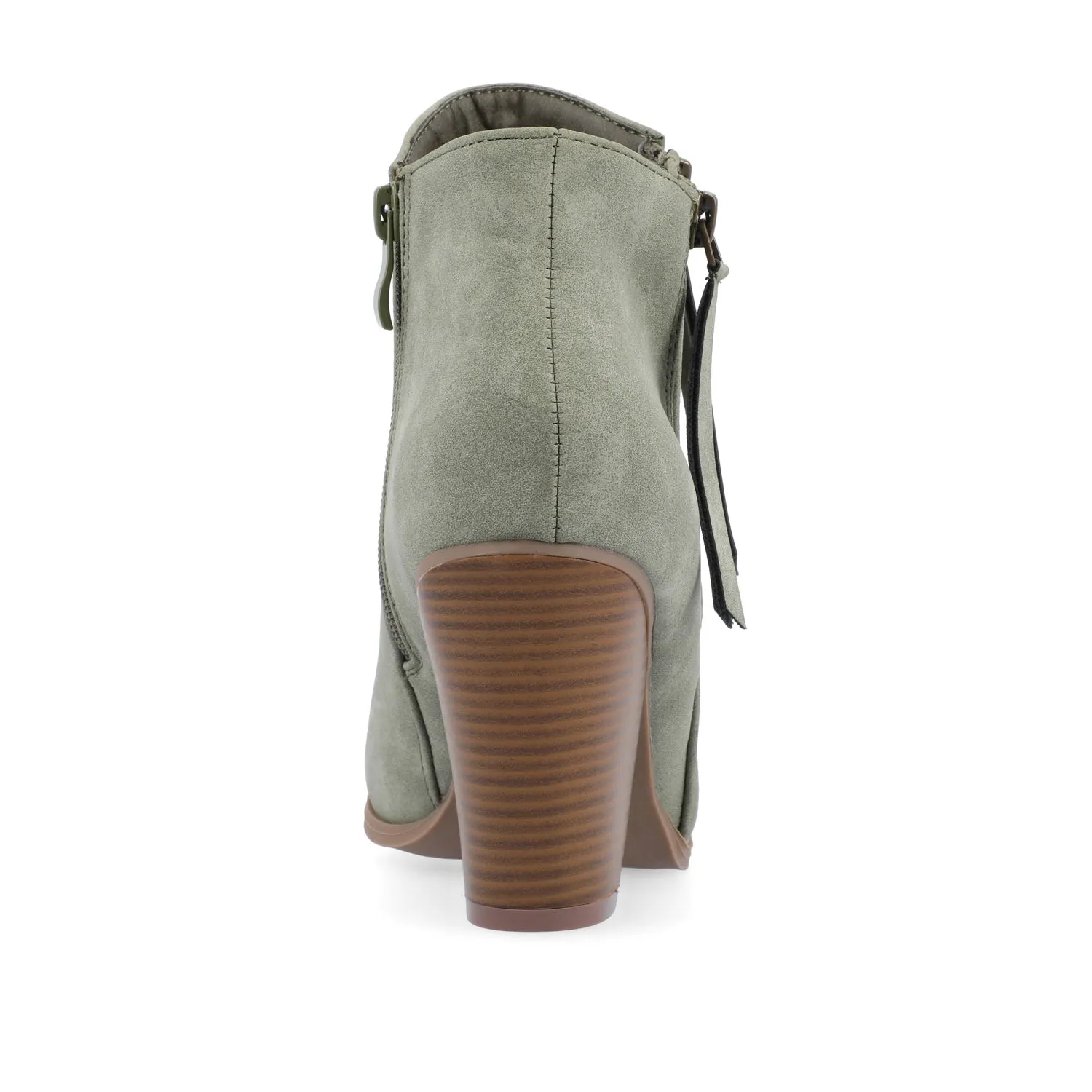 VALLY ZIP-UP BOOTIES IN FAUX LEATHER ride easy
