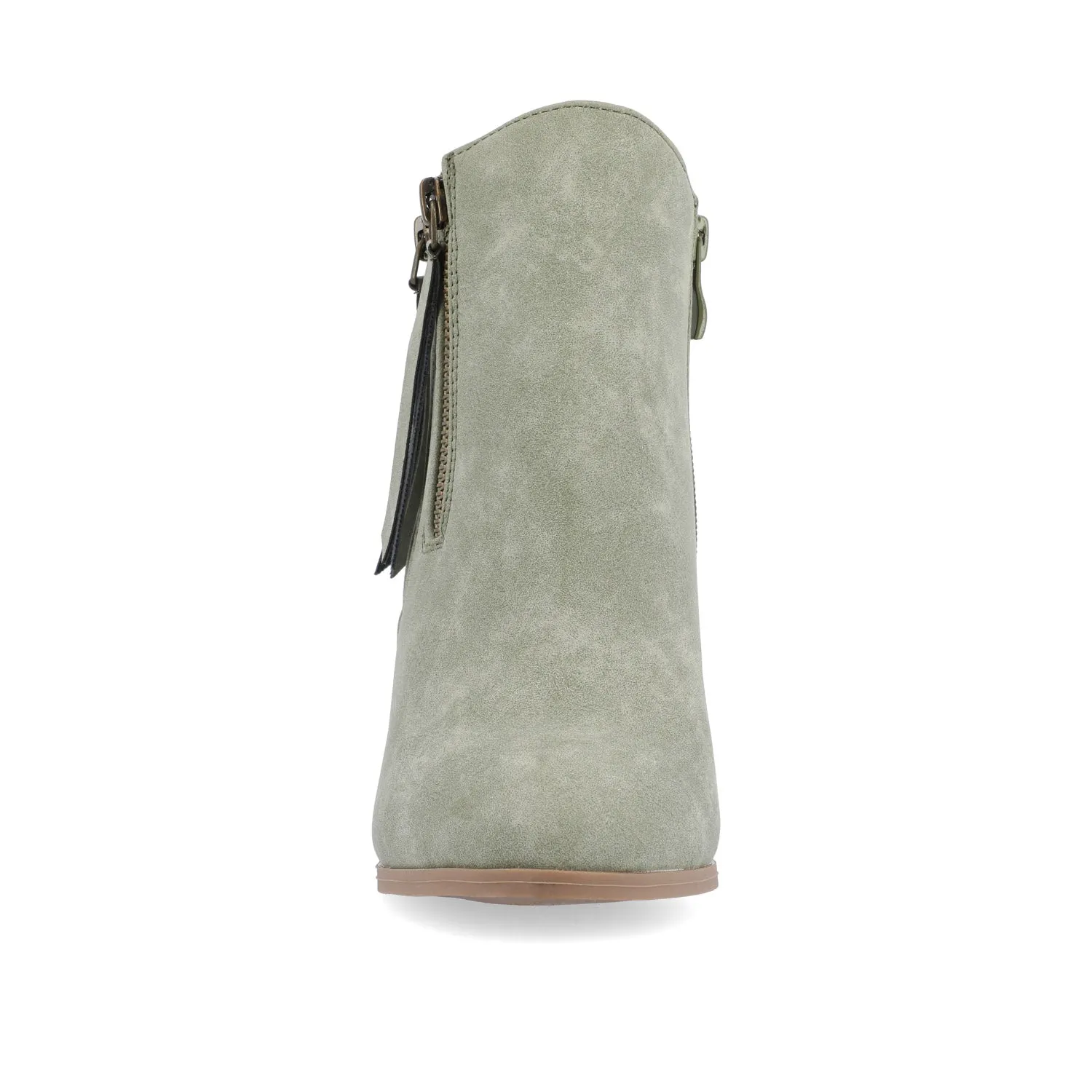 VALLY ZIP-UP BOOTIES IN FAUX LEATHER ride easy
