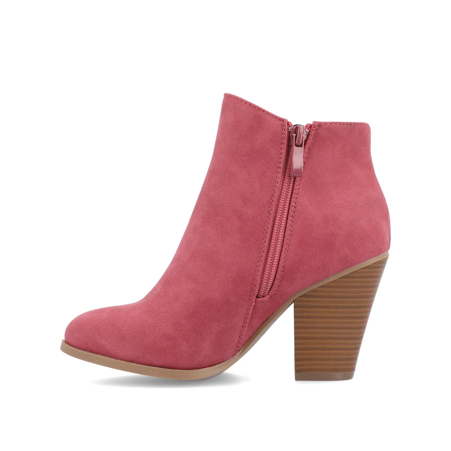 VALLY ZIP-UP BOOTIES IN FAUX LEATHER ride easy