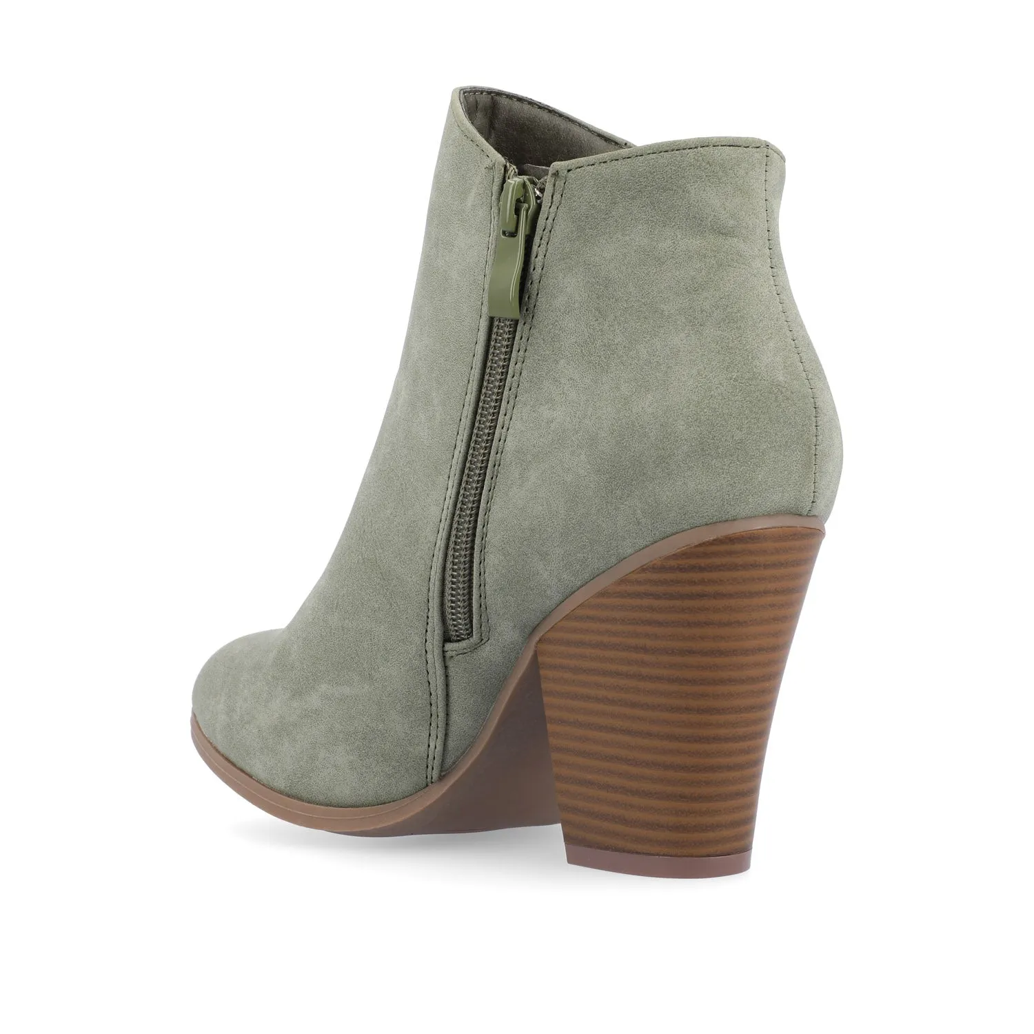 VALLY ZIP-UP BOOTIES IN FAUX LEATHER ride easy