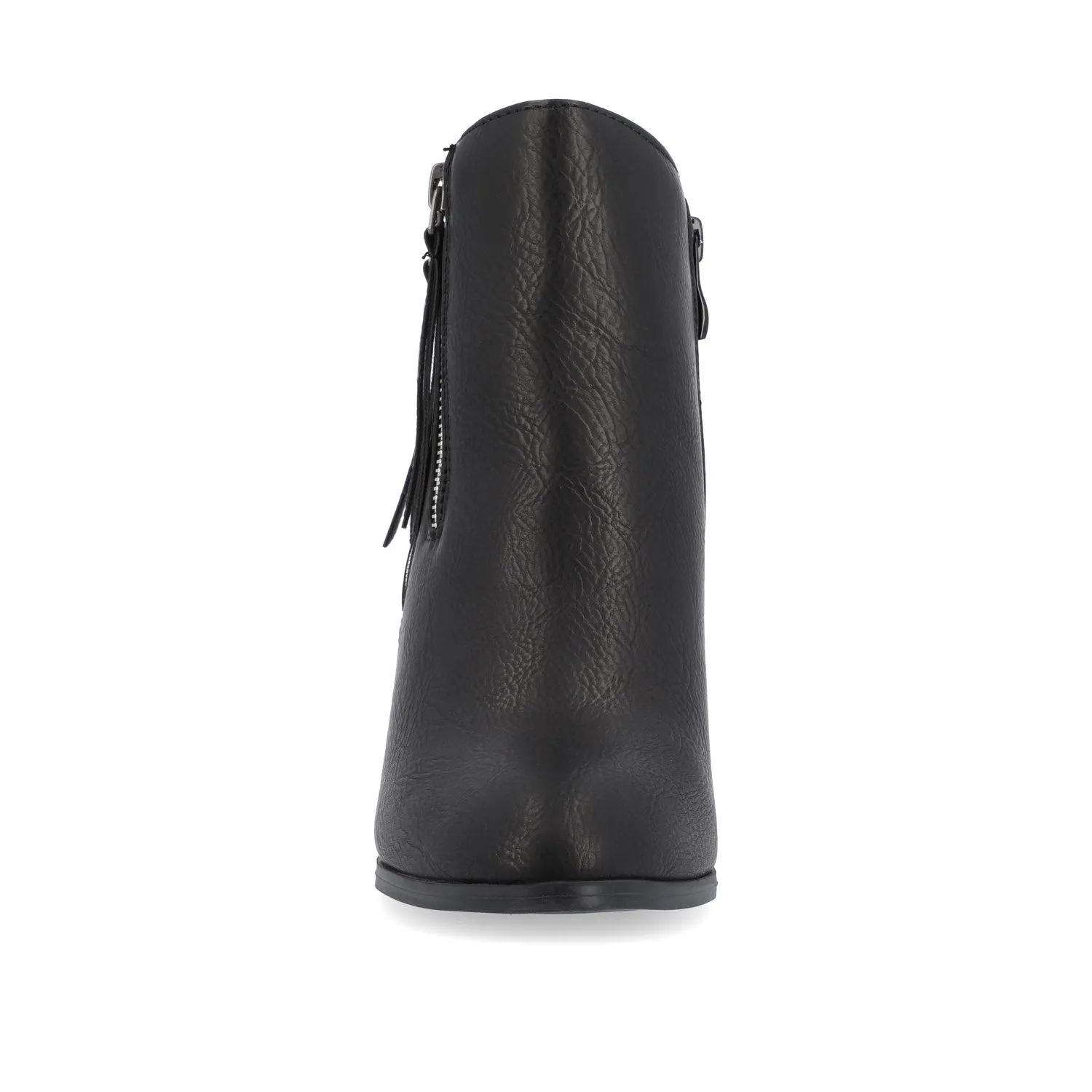 VALLY ZIP-UP BOOTIES IN FAUX LEATHER ride easy