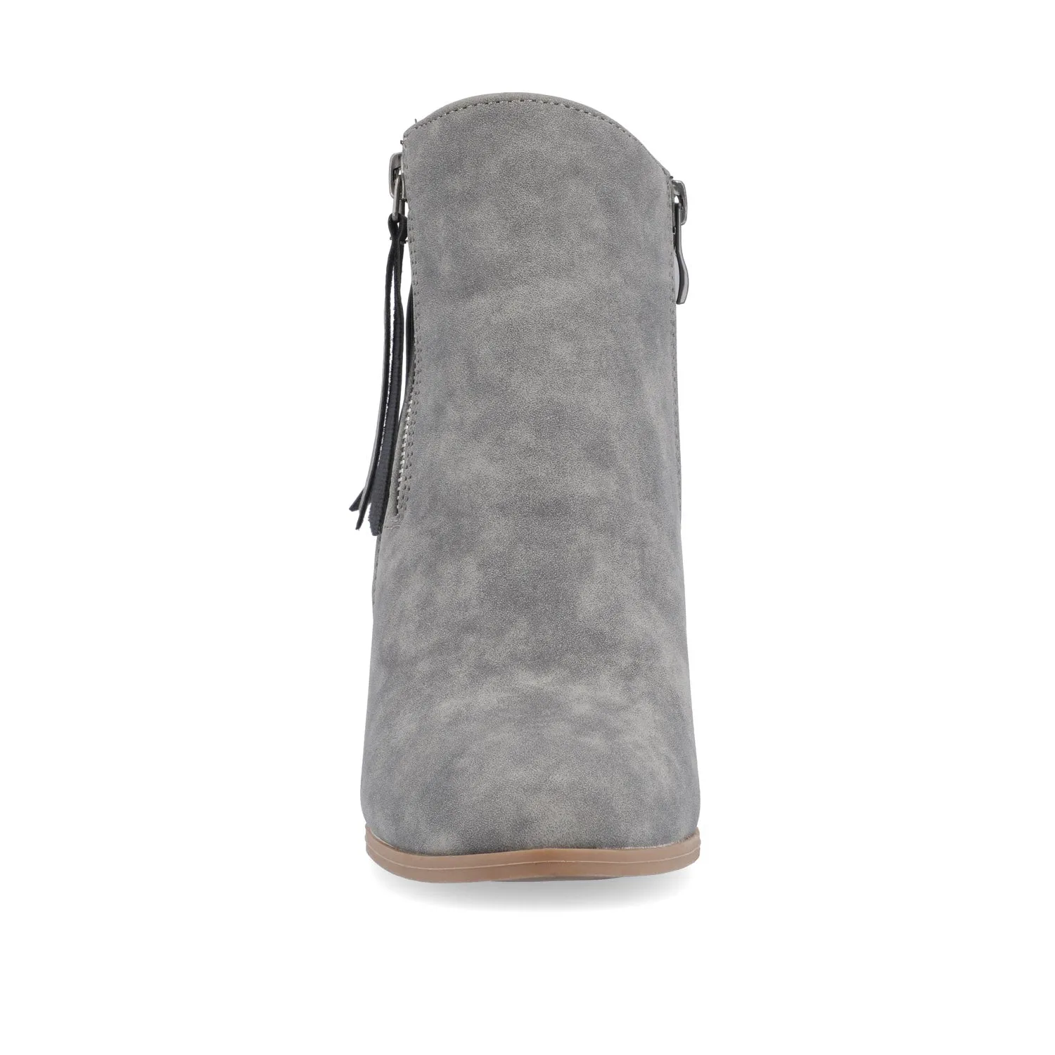 VALLY ZIP-UP BOOTIES IN FAUX LEATHER ride easy