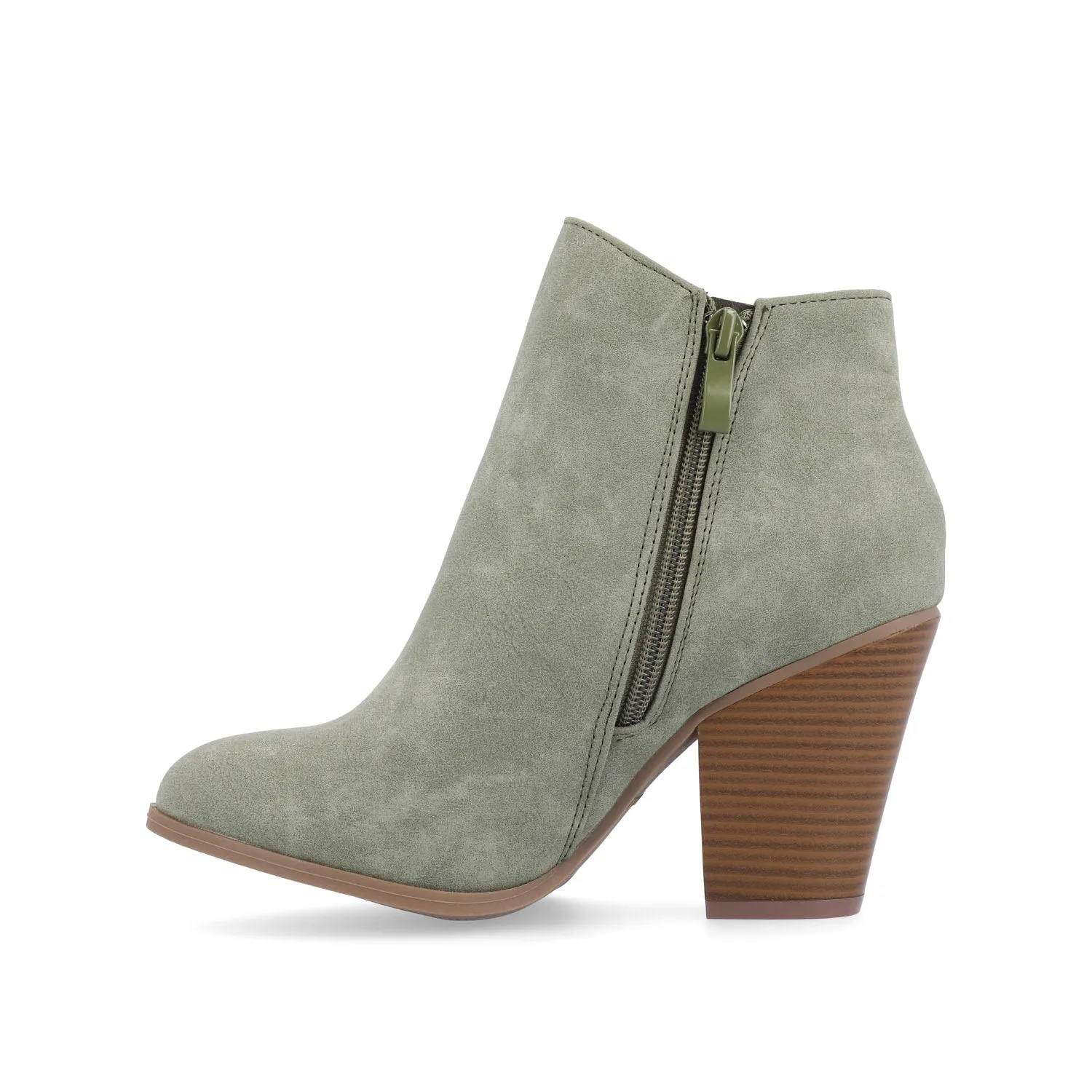 VALLY ZIP-UP BOOTIES IN FAUX LEATHER ride easy