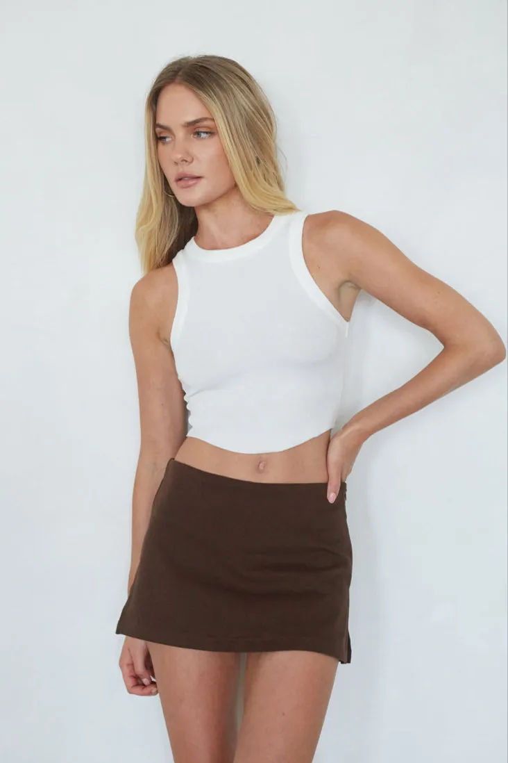 Vic Double Slit Mini Skort sleep flow