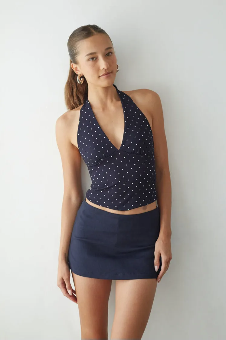 Vic Double Slit Mini Skort sleep flow
