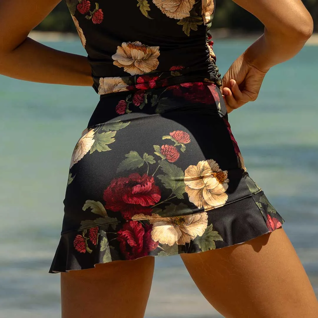 Victoria High-Waisted Swim Skirt tie side