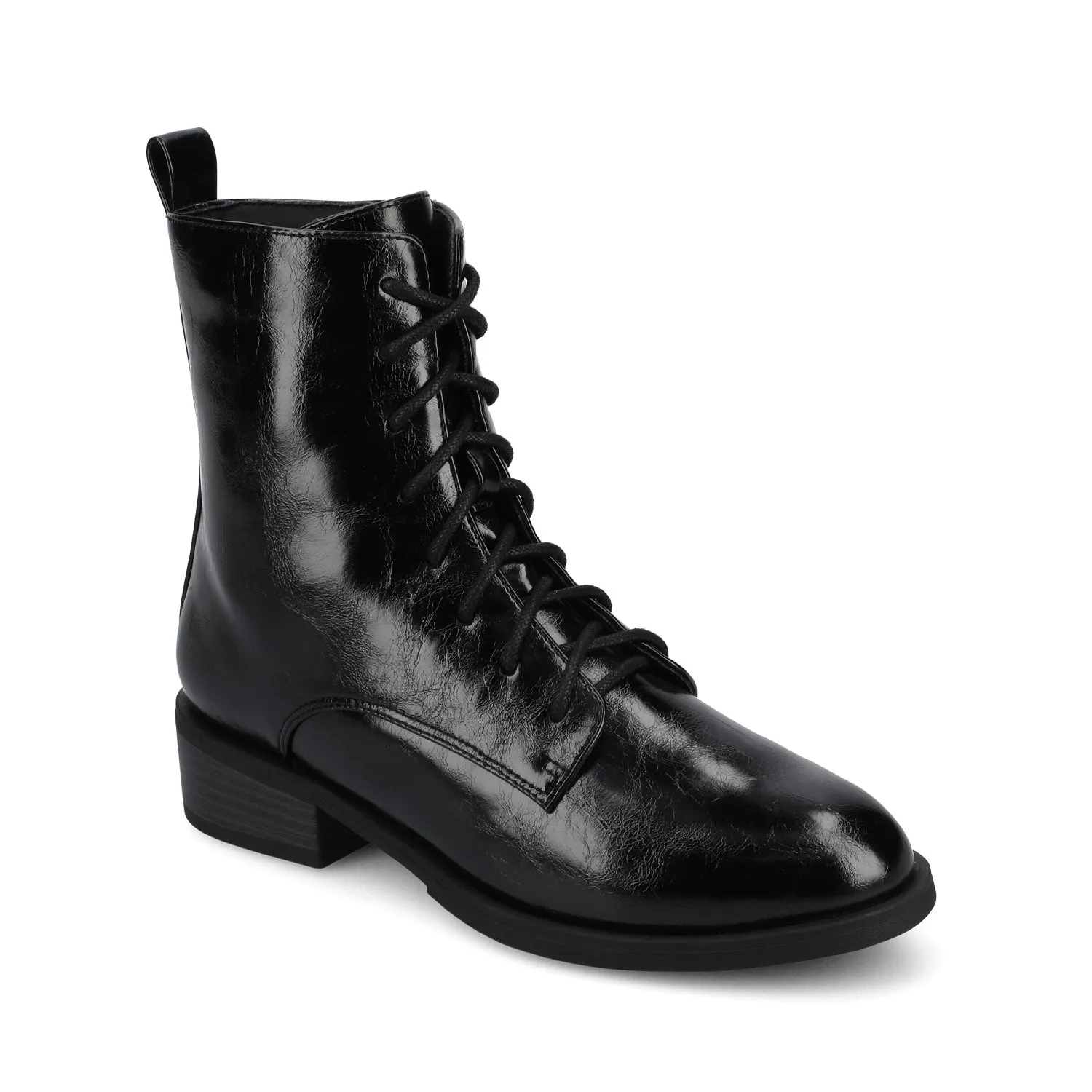 VIENNA COMBAT BOOTIES low heel