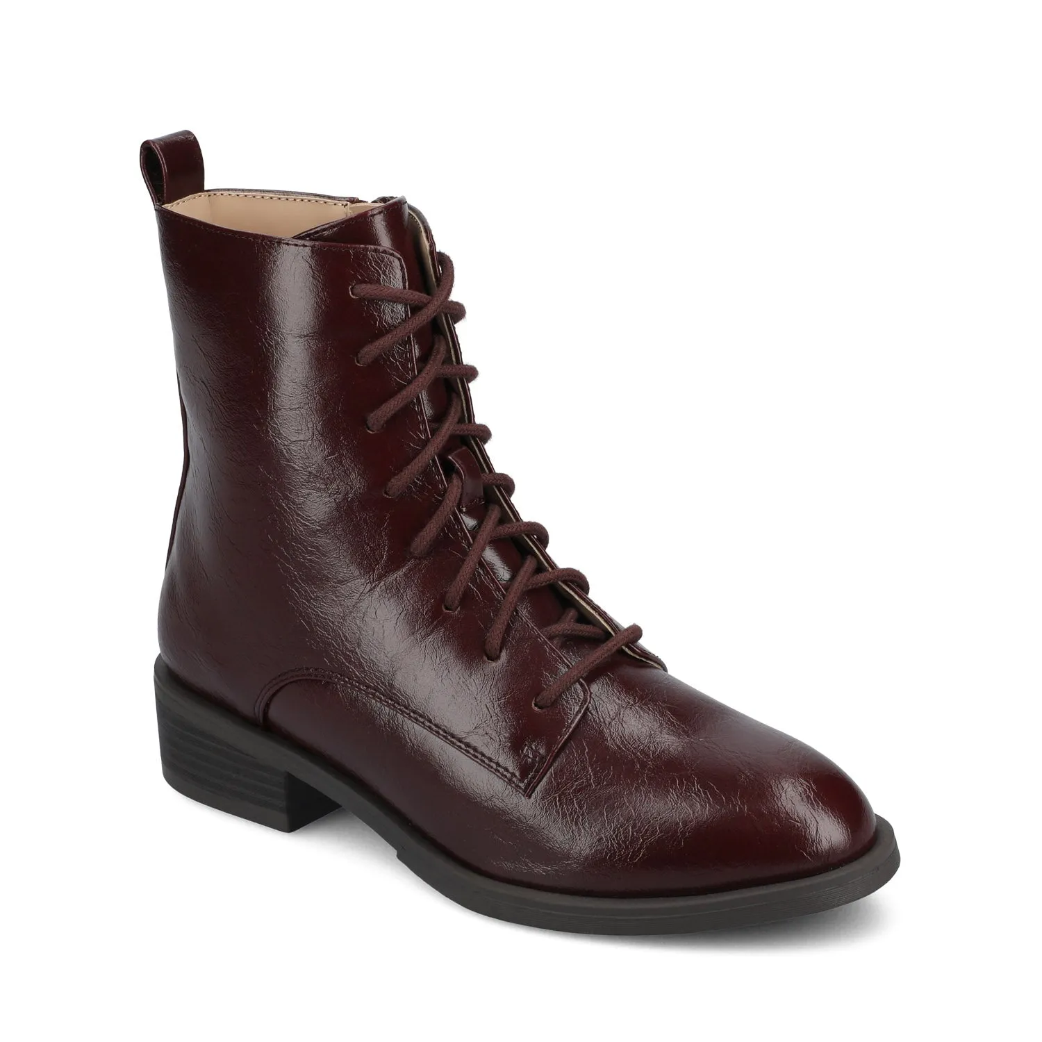 VIENNA COMBAT BOOTIES low heel