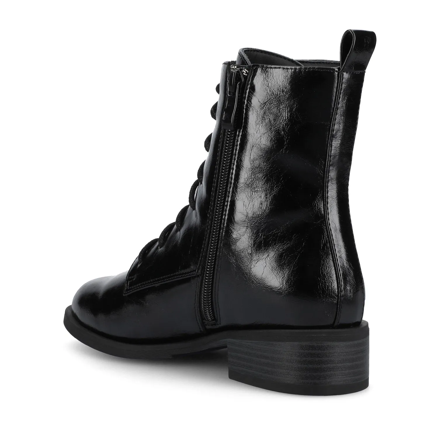 VIENNA COMBAT BOOTIES low heel