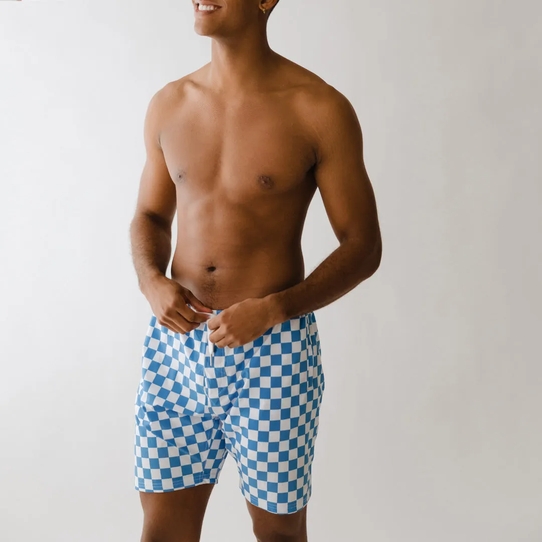 Wind and Sea Shorts, Blue Checkers all weather