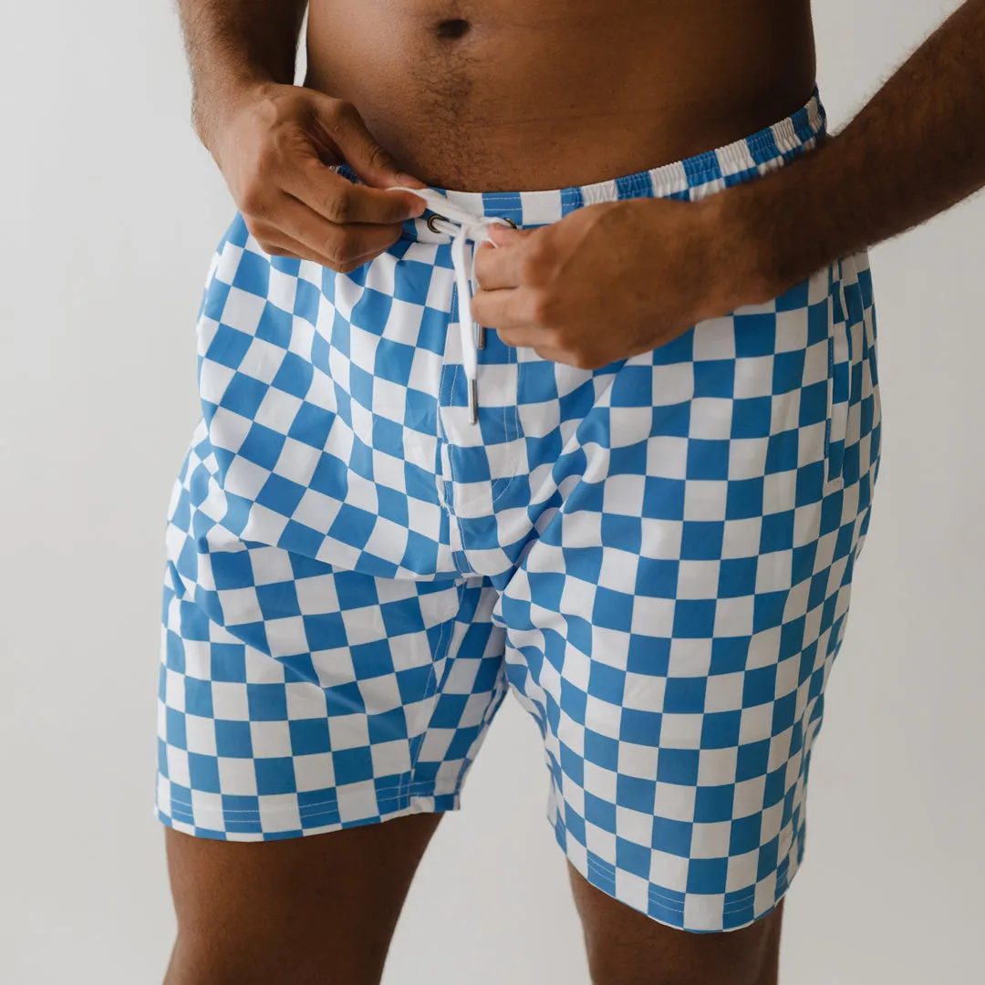 Wind and Sea Shorts, Blue Checkers all weather