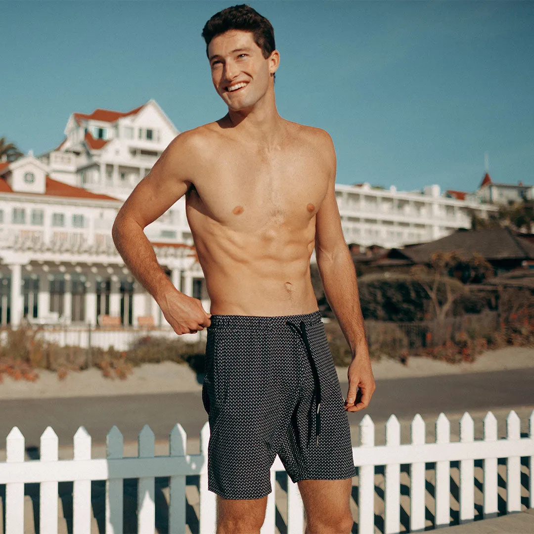 Wind and Sea Shorts, Midnight Dash easy tie