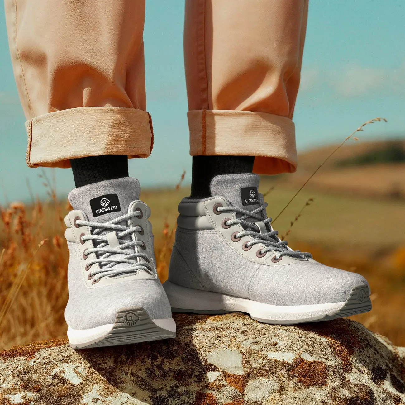 Wool Sneaker High Top Men pure edge