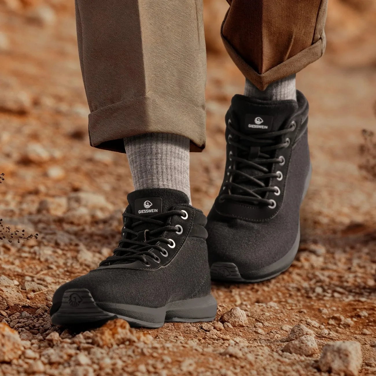 Wool Sneaker High Top Men pure edge