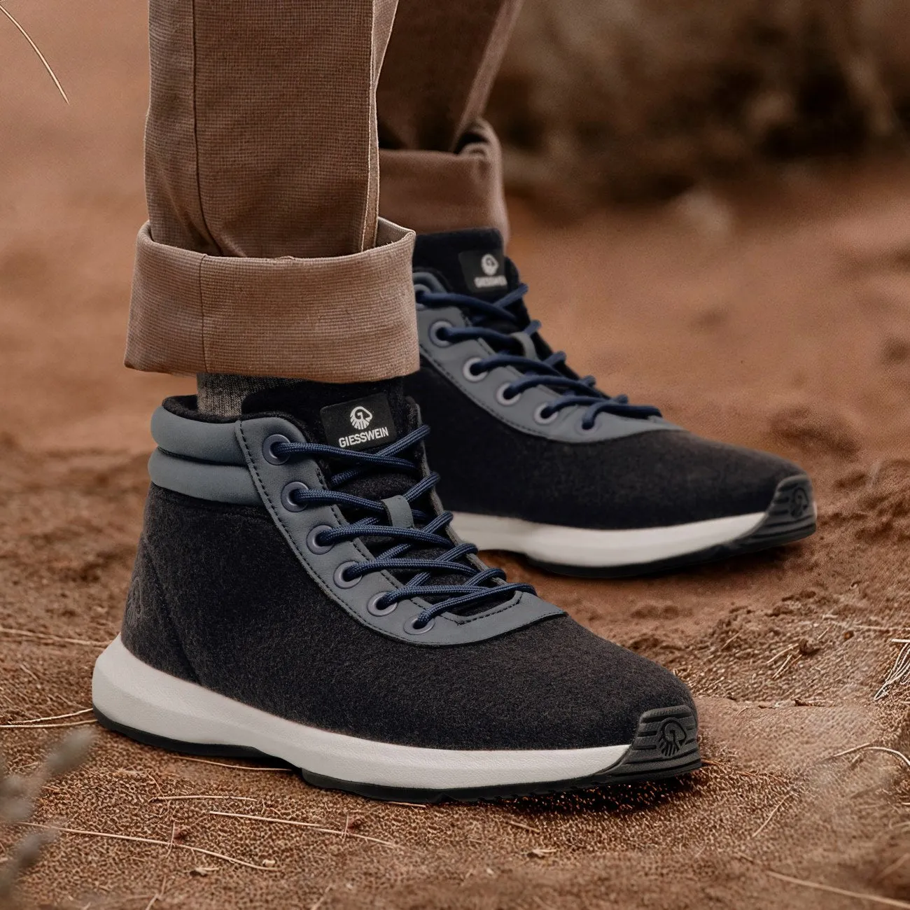 Wool Sneaker High Top Men pure edge